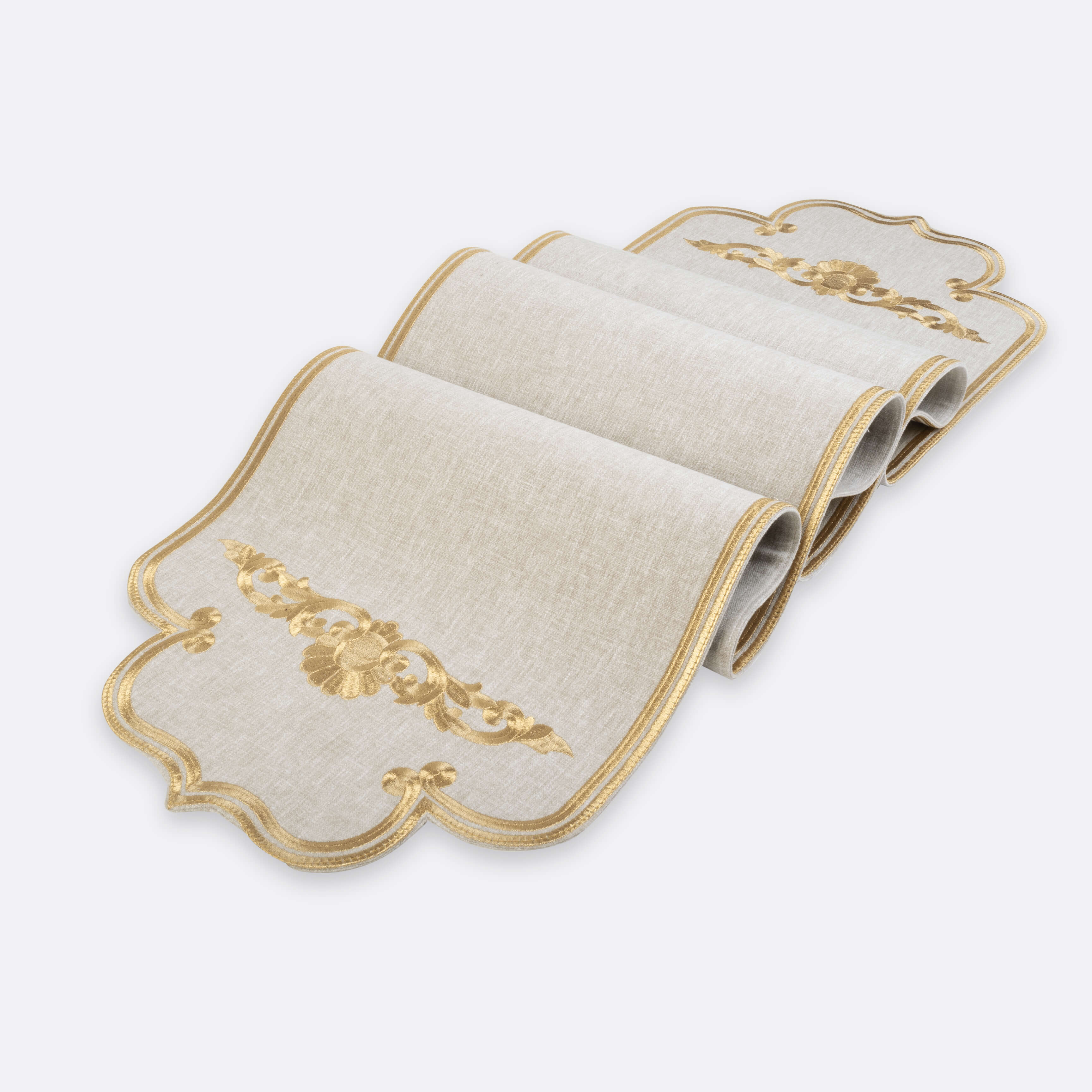 Beige Regal Table Runner