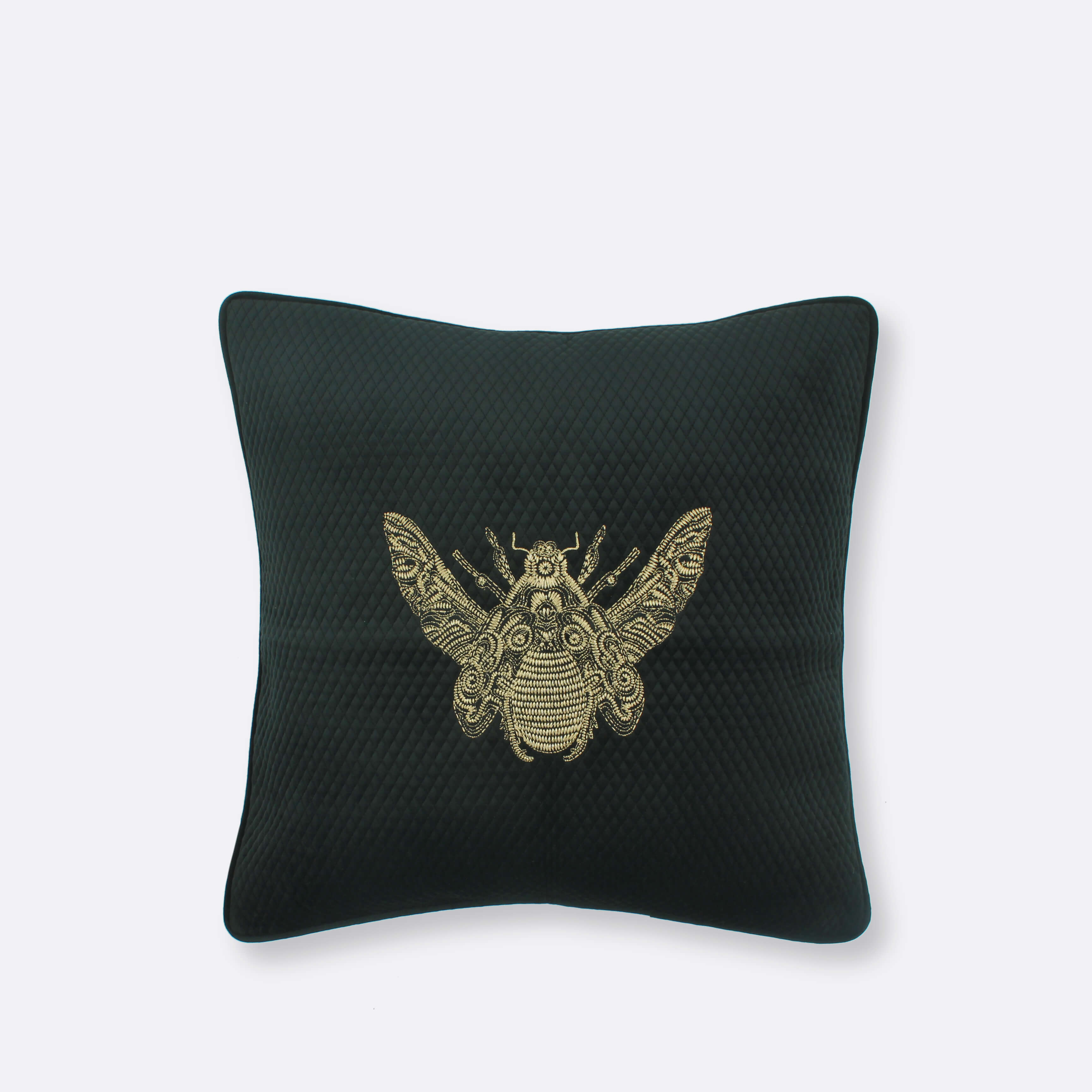 Black Bee Majesty Cushion Cover