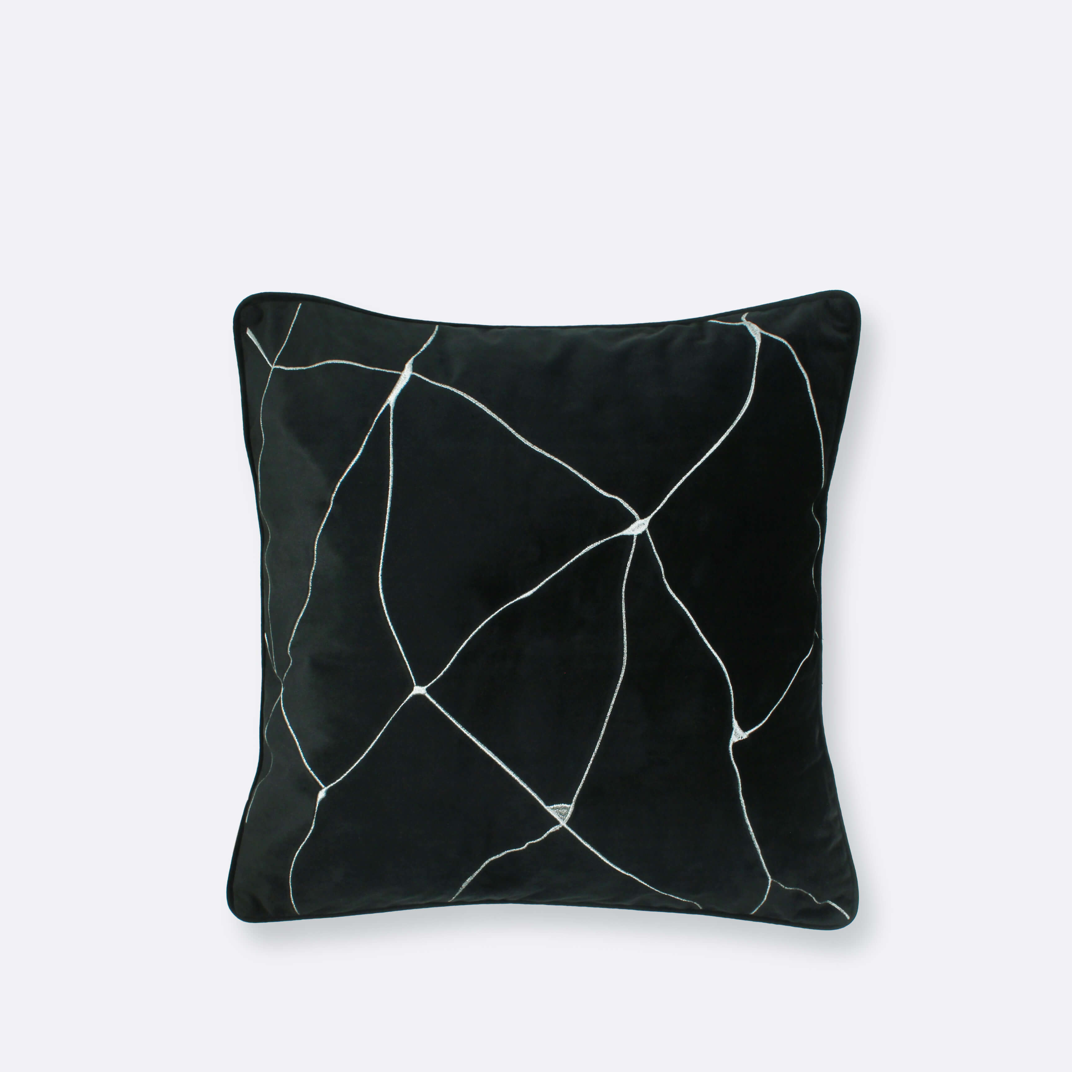 Black Crackle Luxe Cushion Cover