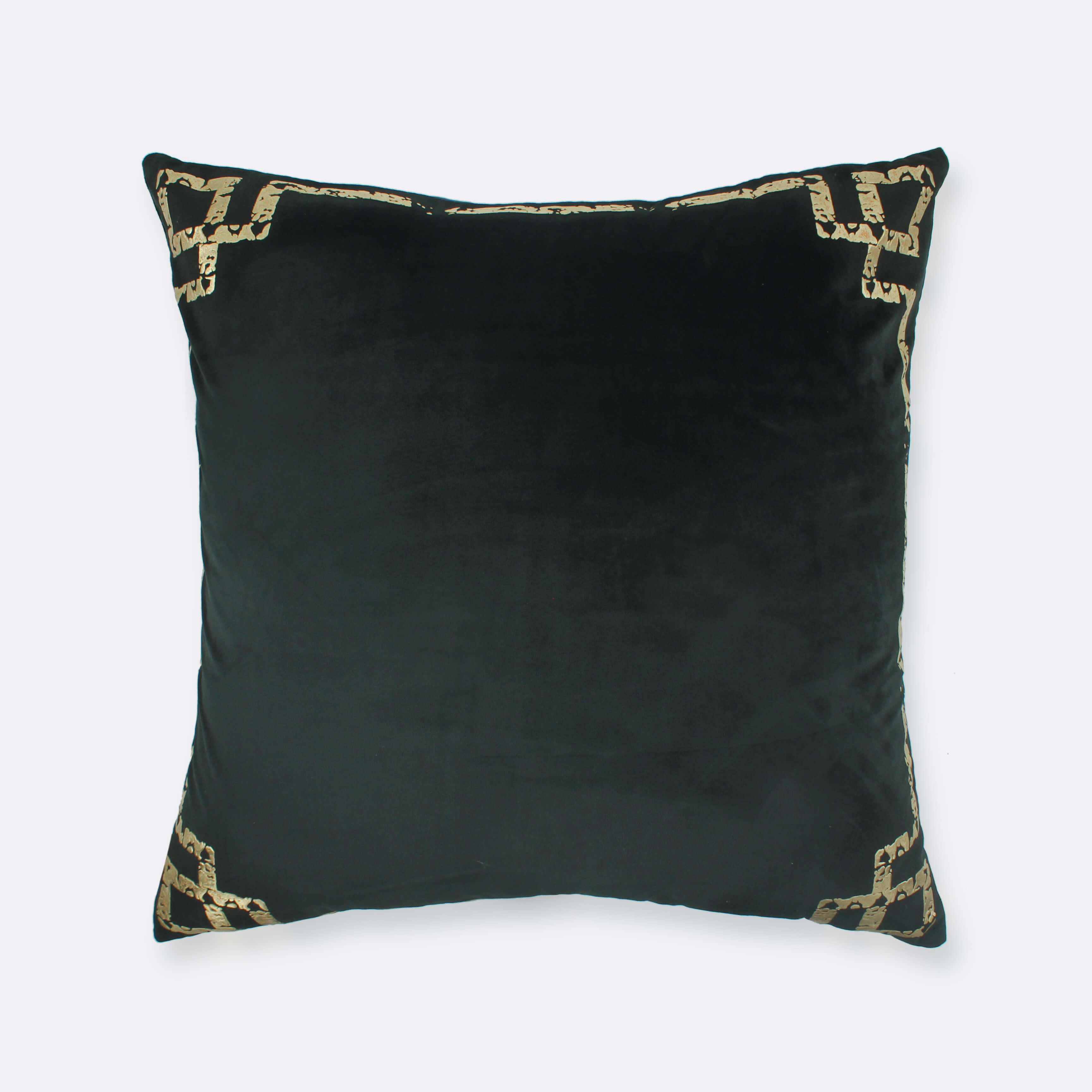 Black Gilded Elegance Cushion Cover