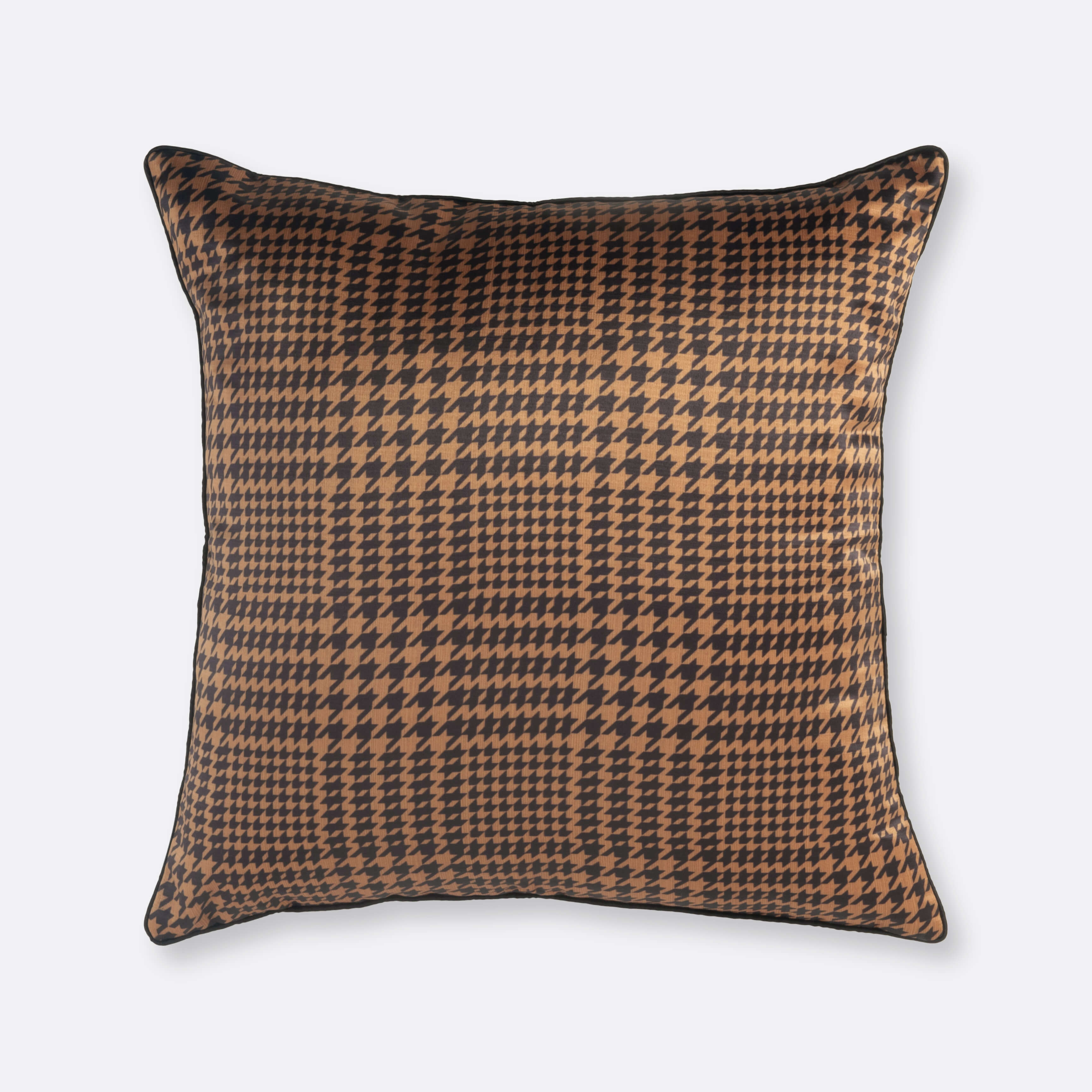 Caramel Houndstooth Cushion Cover