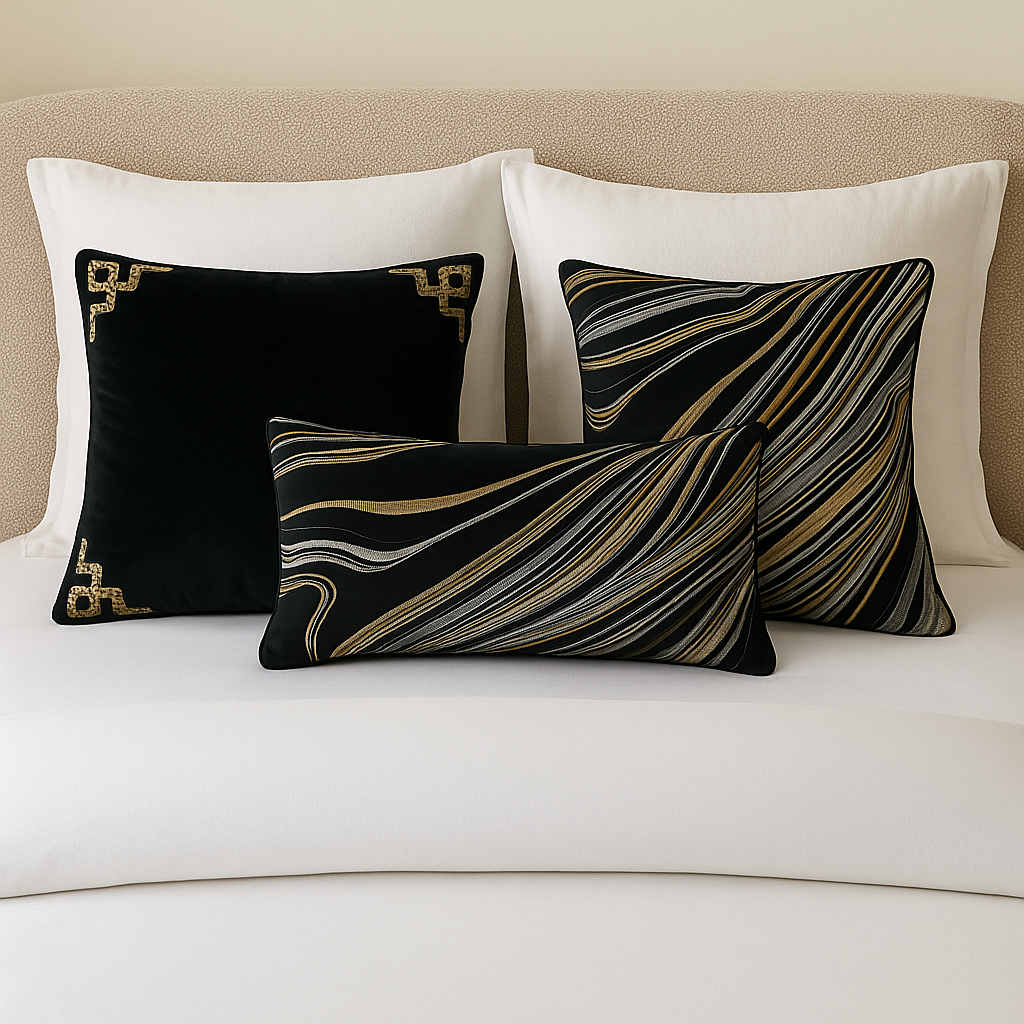 Black Heiress Cushion Cover