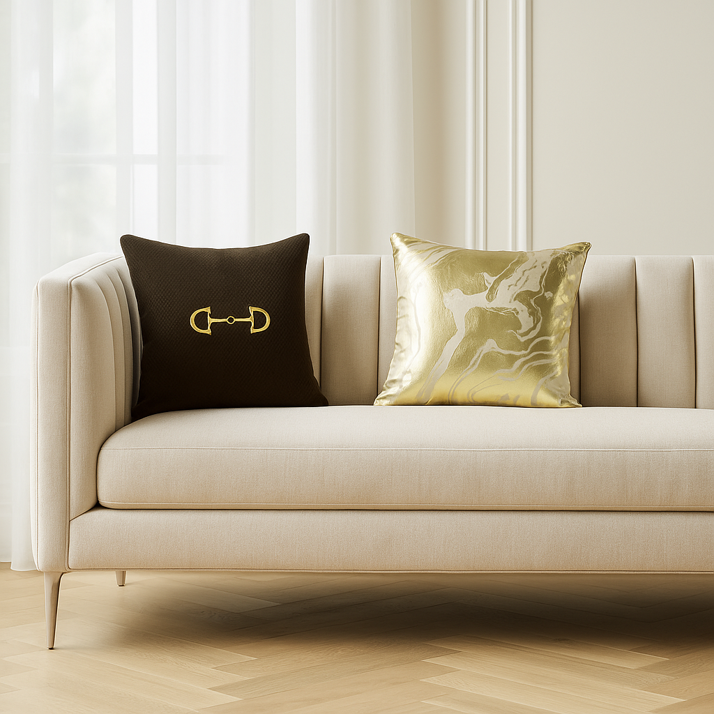 Beige Lorenzo Cushion Cover