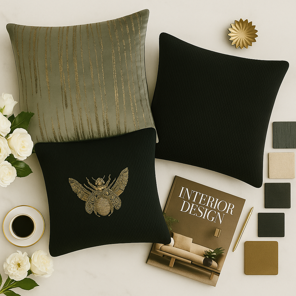 Black Ashton Cushion Cover