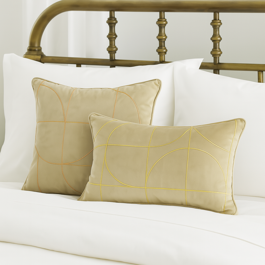 Beige Regent Lumbar Cushion Cover