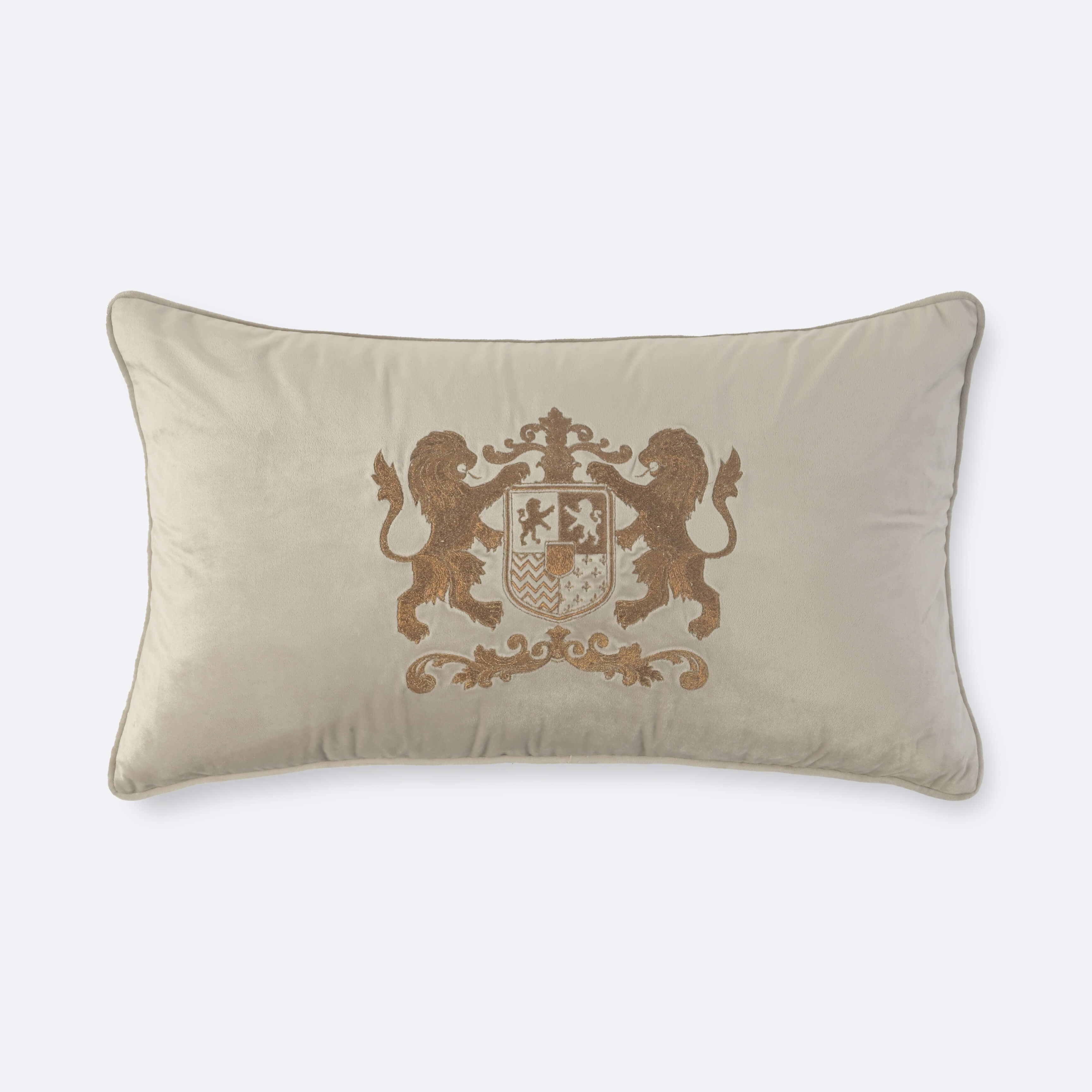 Beige Dynasty Lumbar Cushion Cover