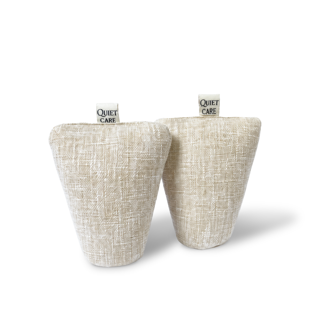 Linen blend shoe shapers in ecru, a pair, for shoes EU 35 to 39