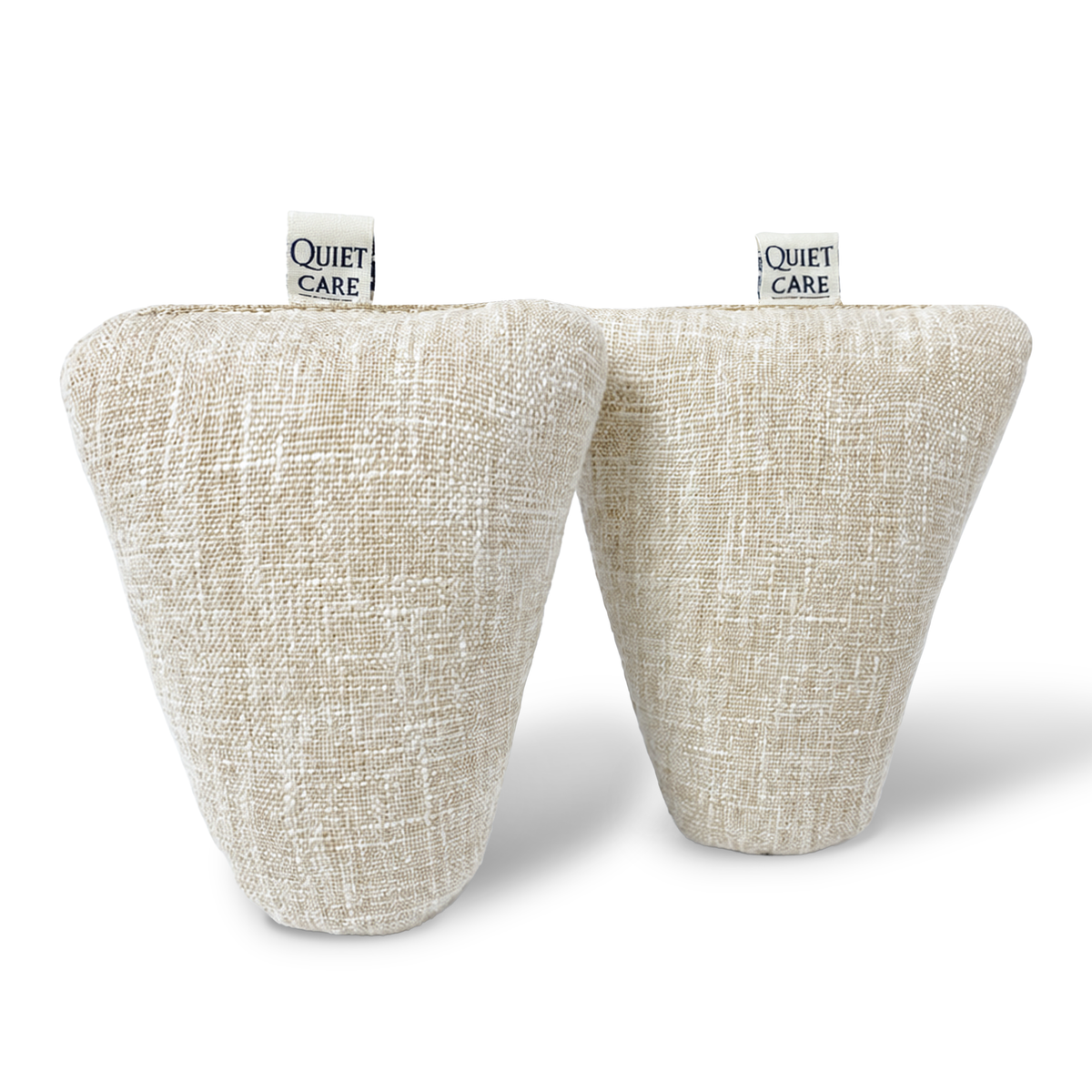 Linen blend shoe shapers in ecru, a pair, for shoes EU 40 to 44