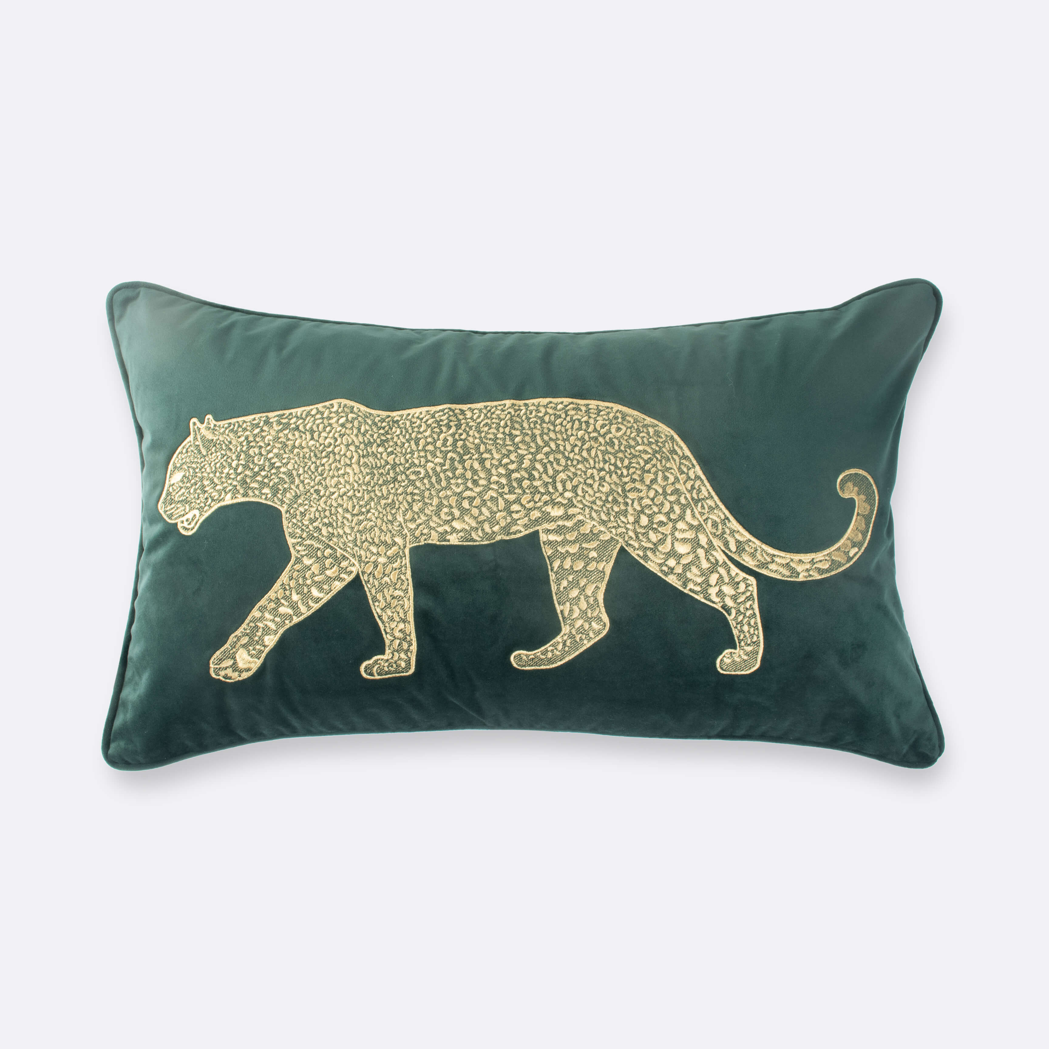 Emerald Leopard Cushion Cover