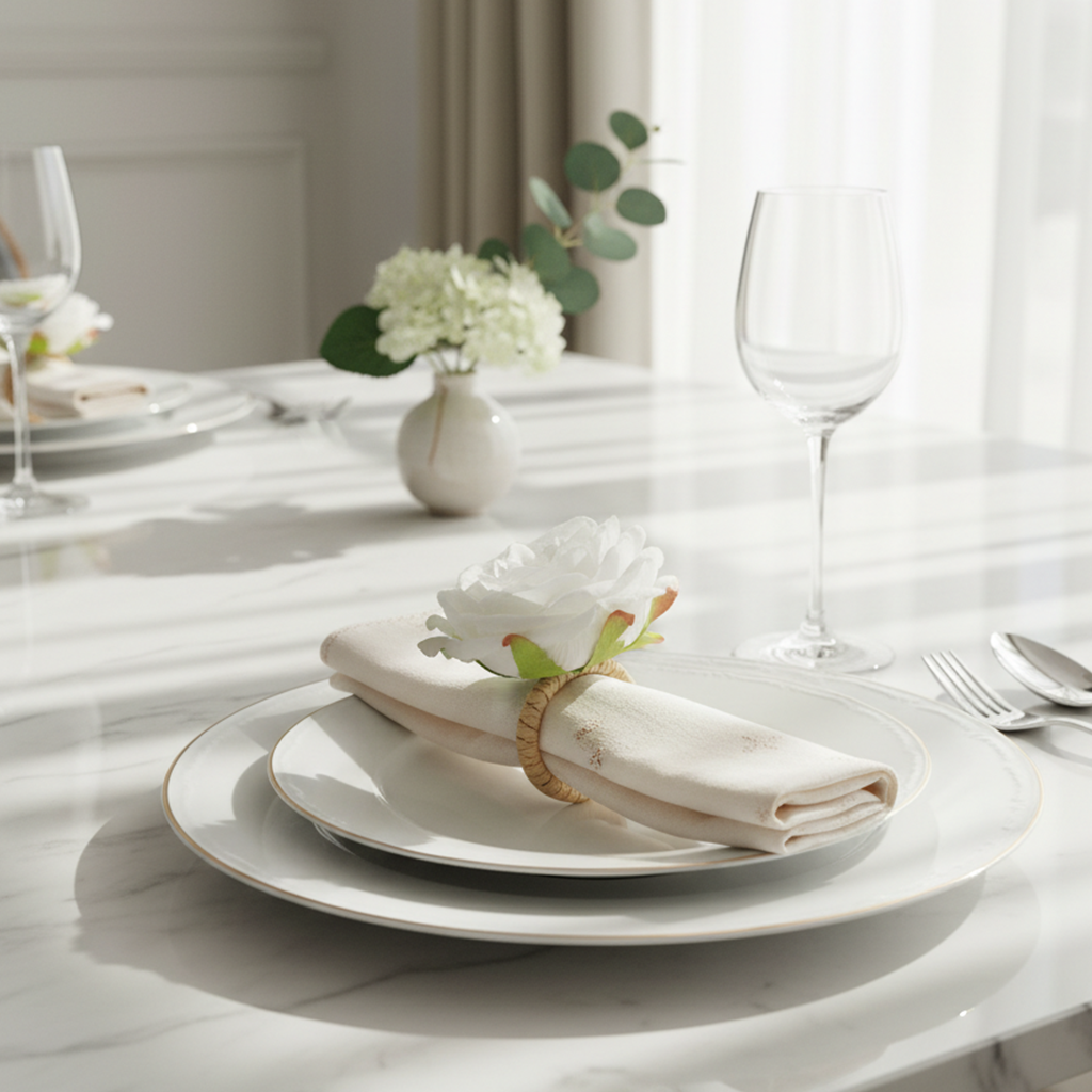 Floral Napkin Ring Set of 4 | Handcrafted Bloom Table Rings – The ...