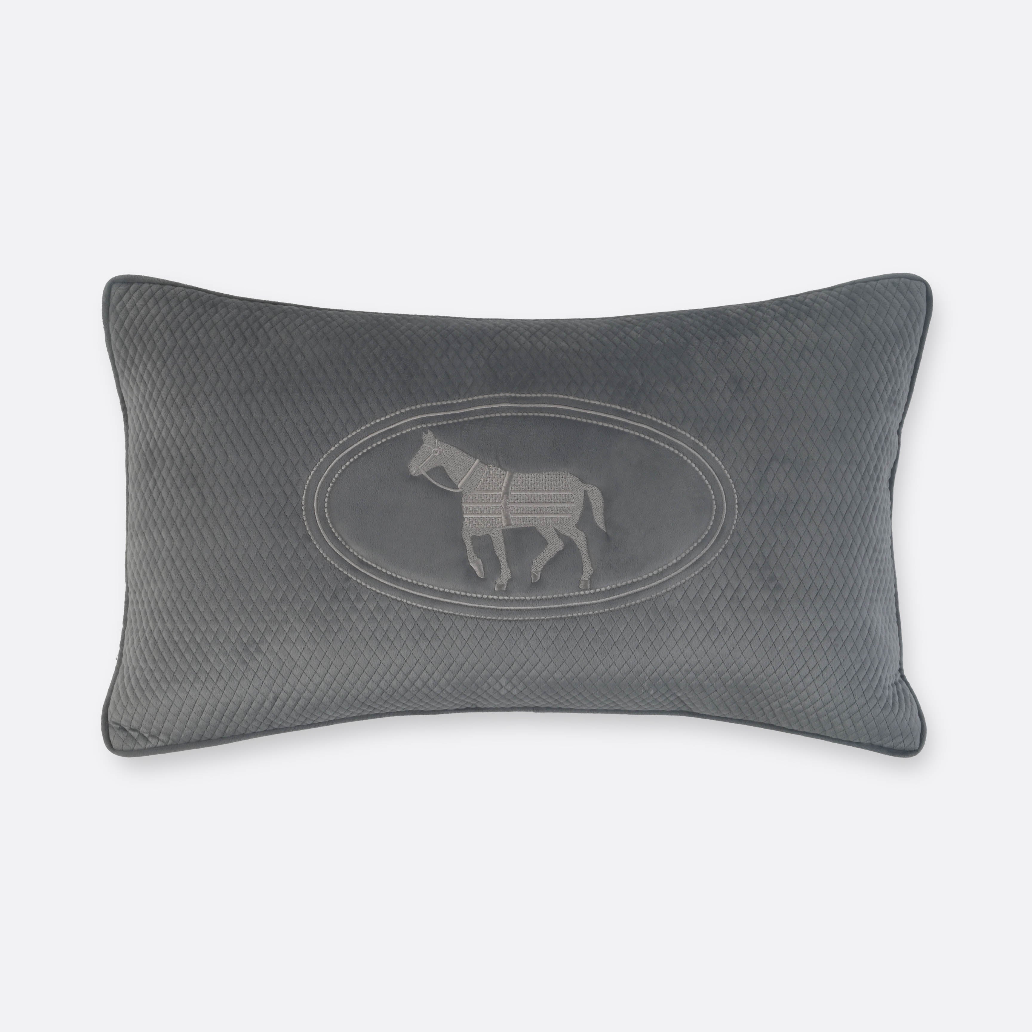 Grey Ashton Stallion Cushion Cover