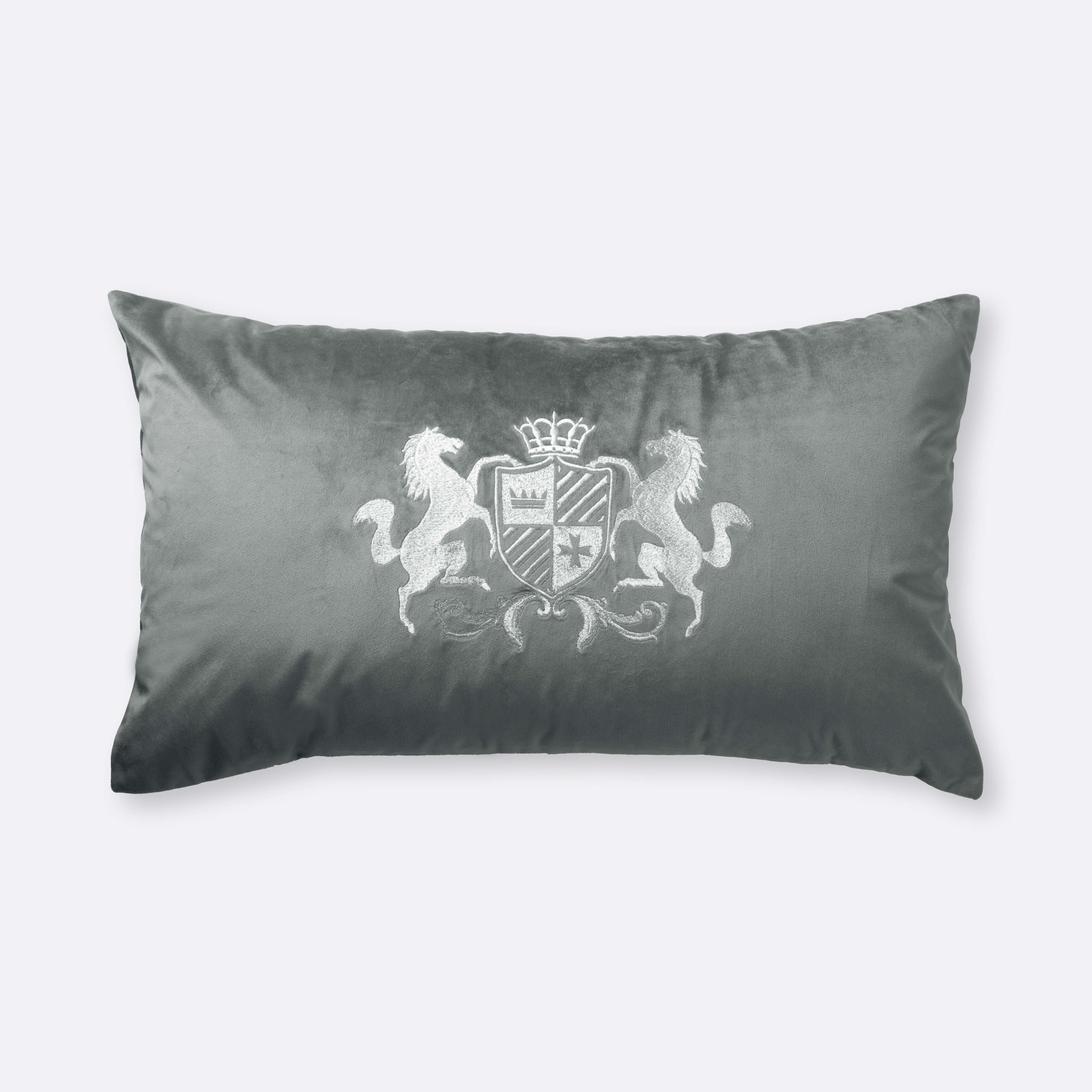 Grey Knighthood Lumbar Cushion Cover