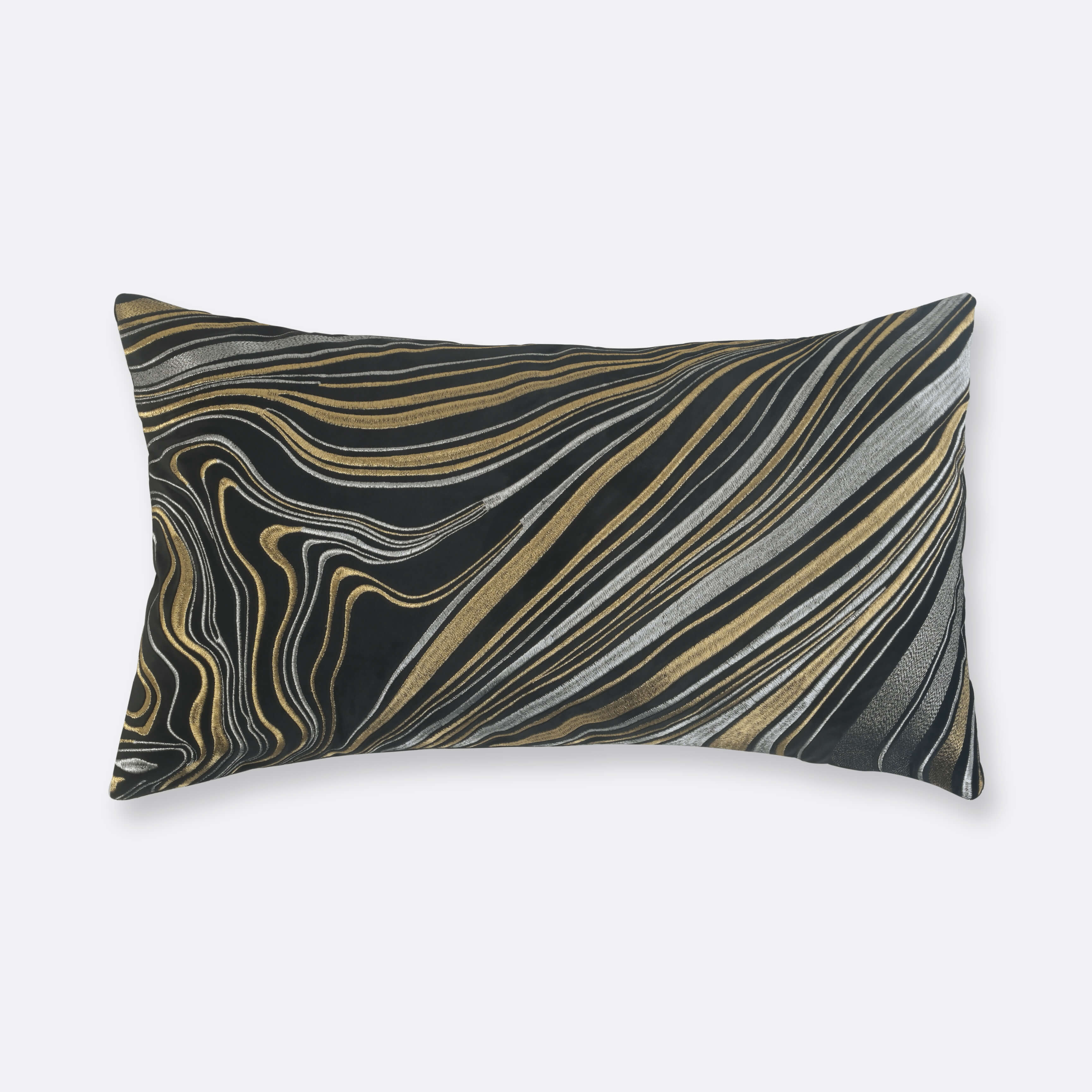 Black Heiress Lumbar Cushion Cover