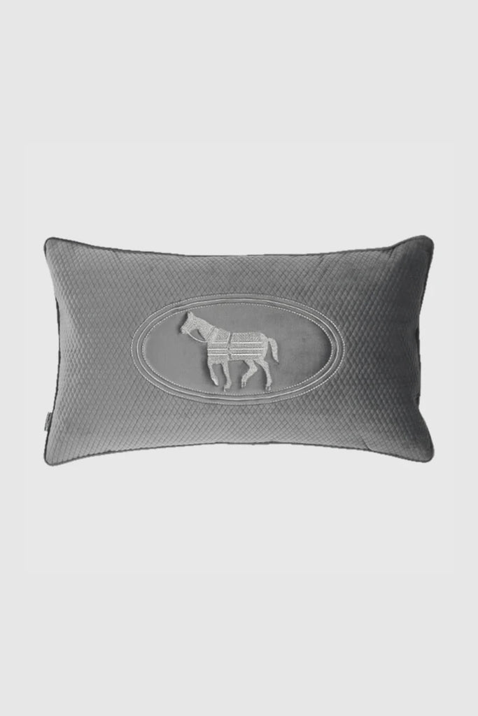 Ashton Stallion Quilted Cushion Cover , Grey
