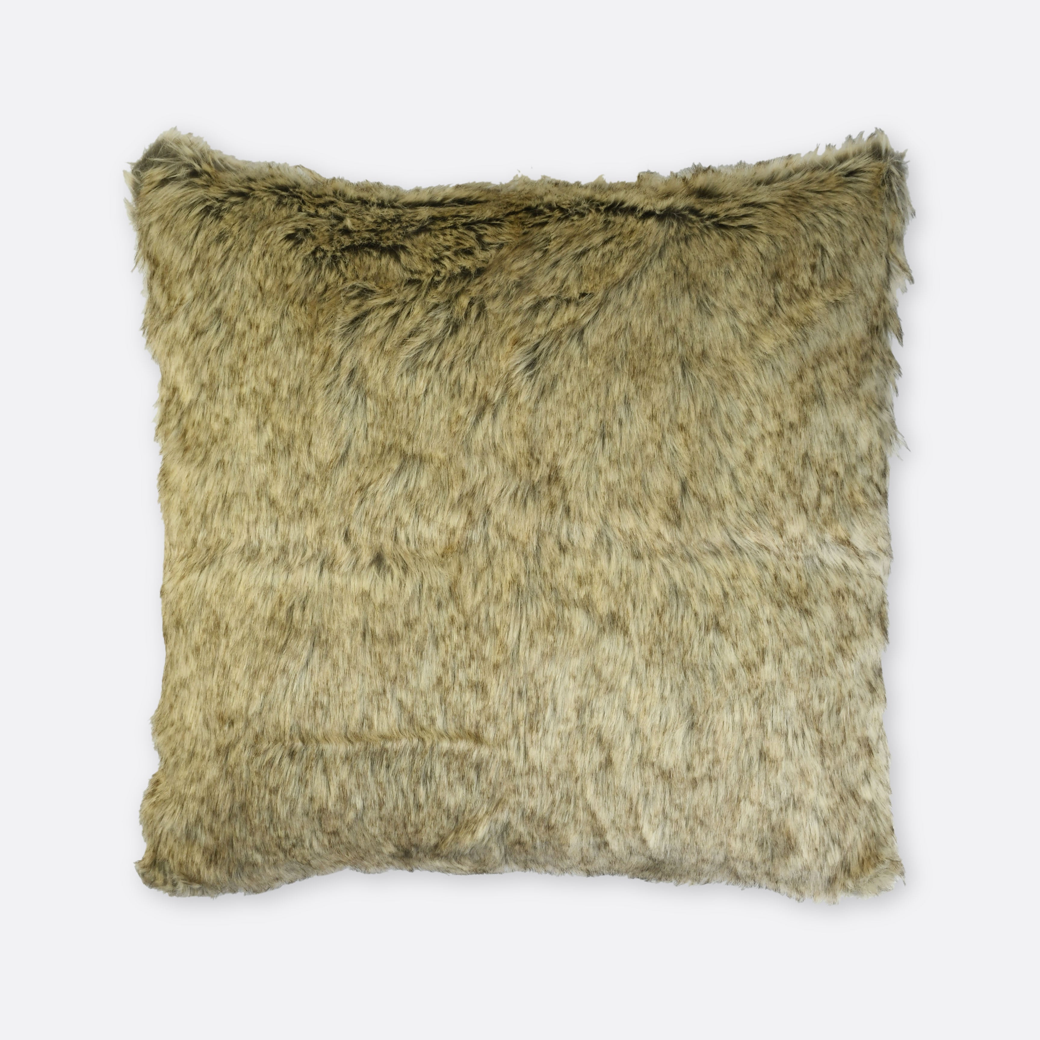 Grey Faux Fur Cushion Cover