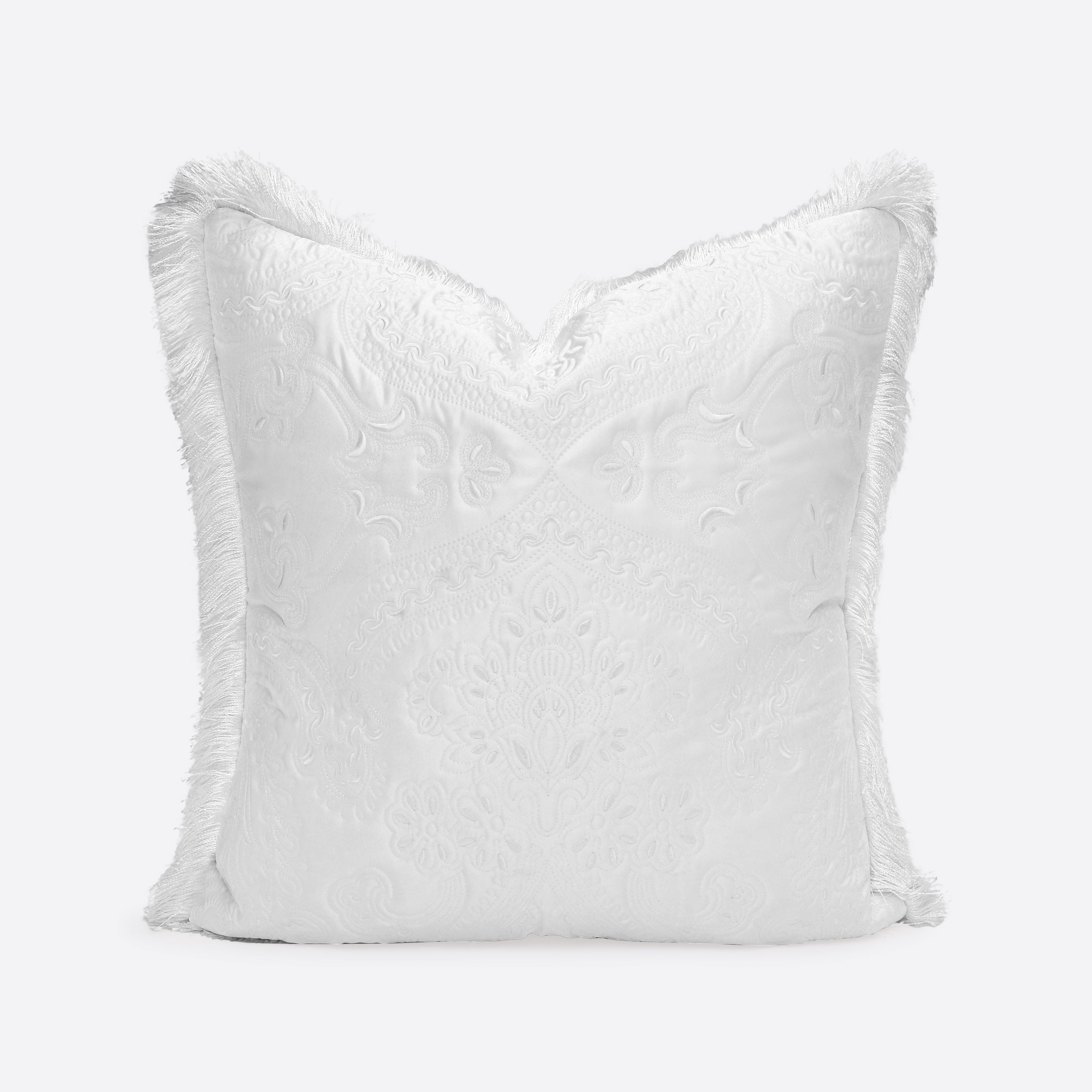 Pearl Regal Fringe Cushion Cover