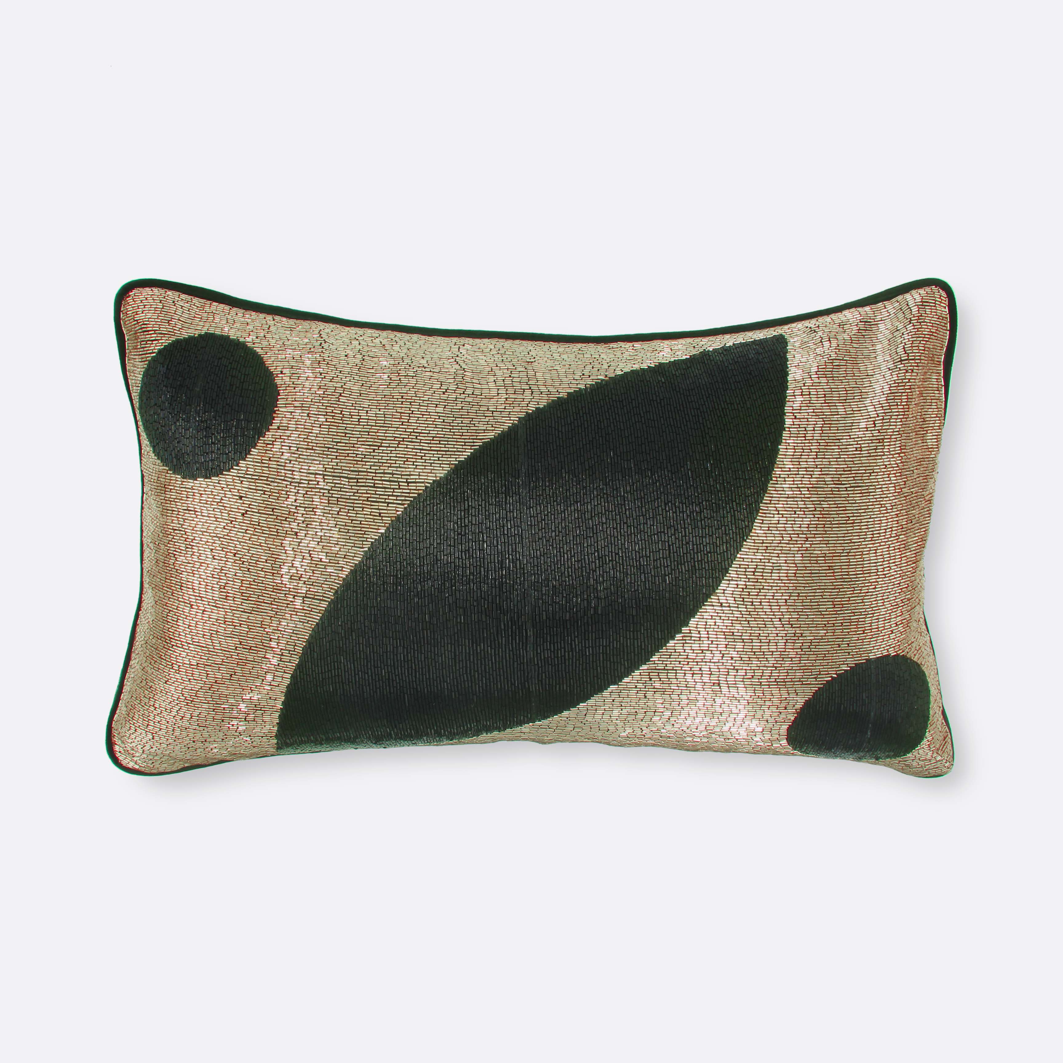 Black Cosmic Lumbar Cushion Cover