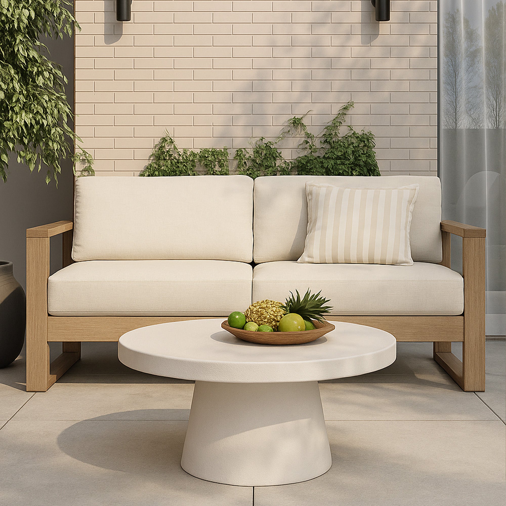 Decorative Cushions in Cream- Cotton, 45 cm x 45 cm