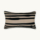 Black Abstract Lumbar Cushion Cover