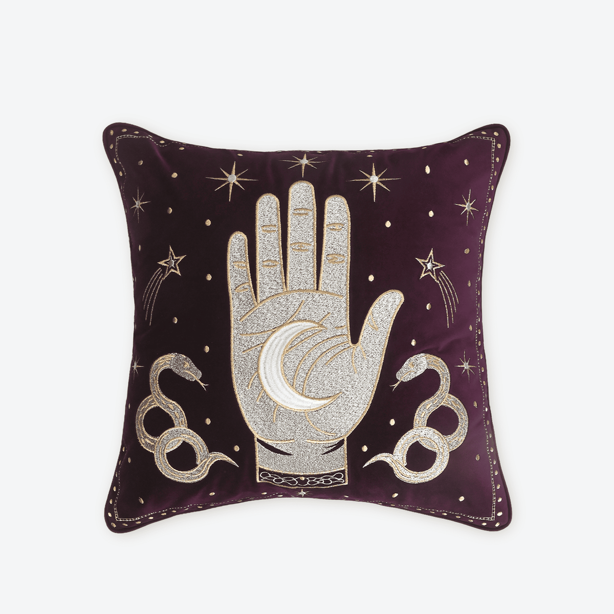 Mauve Celestial Palm Cushion Cover