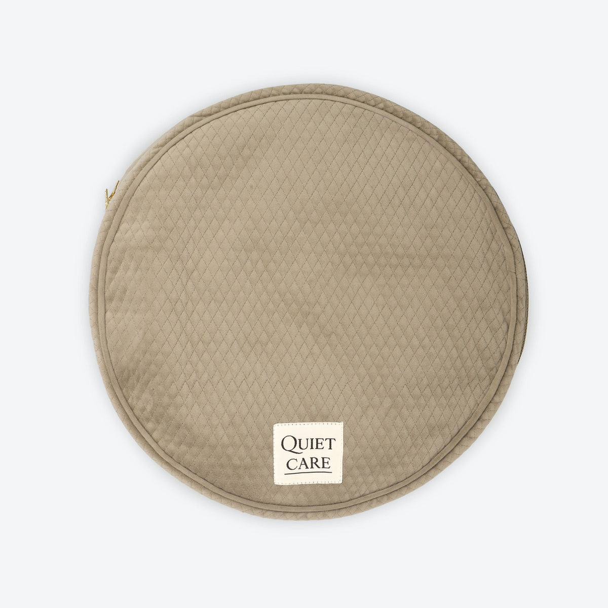 Beige Luxe Dinner Plate Cover, top view