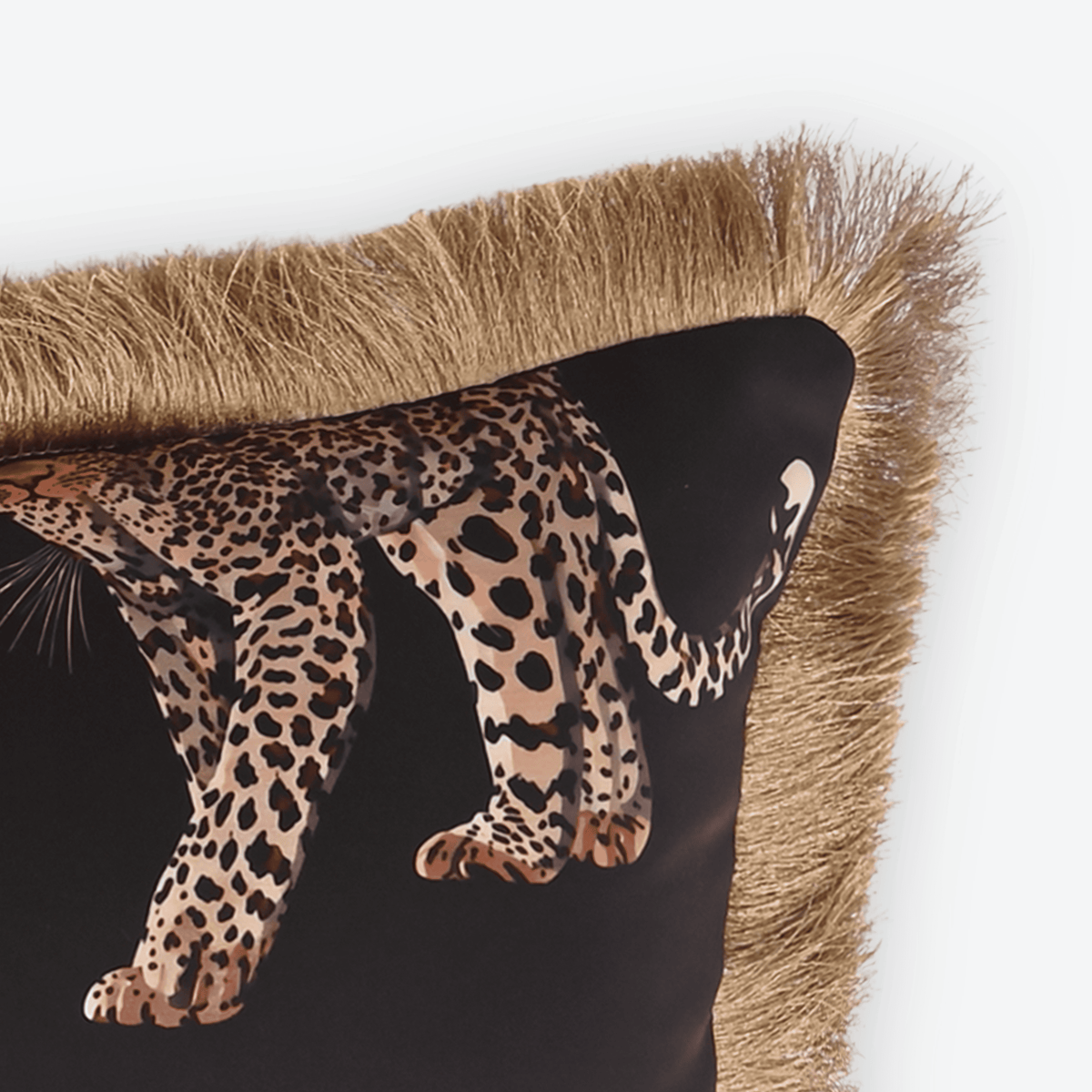 Black Prowler Lumbar Cushion Cover, close-up