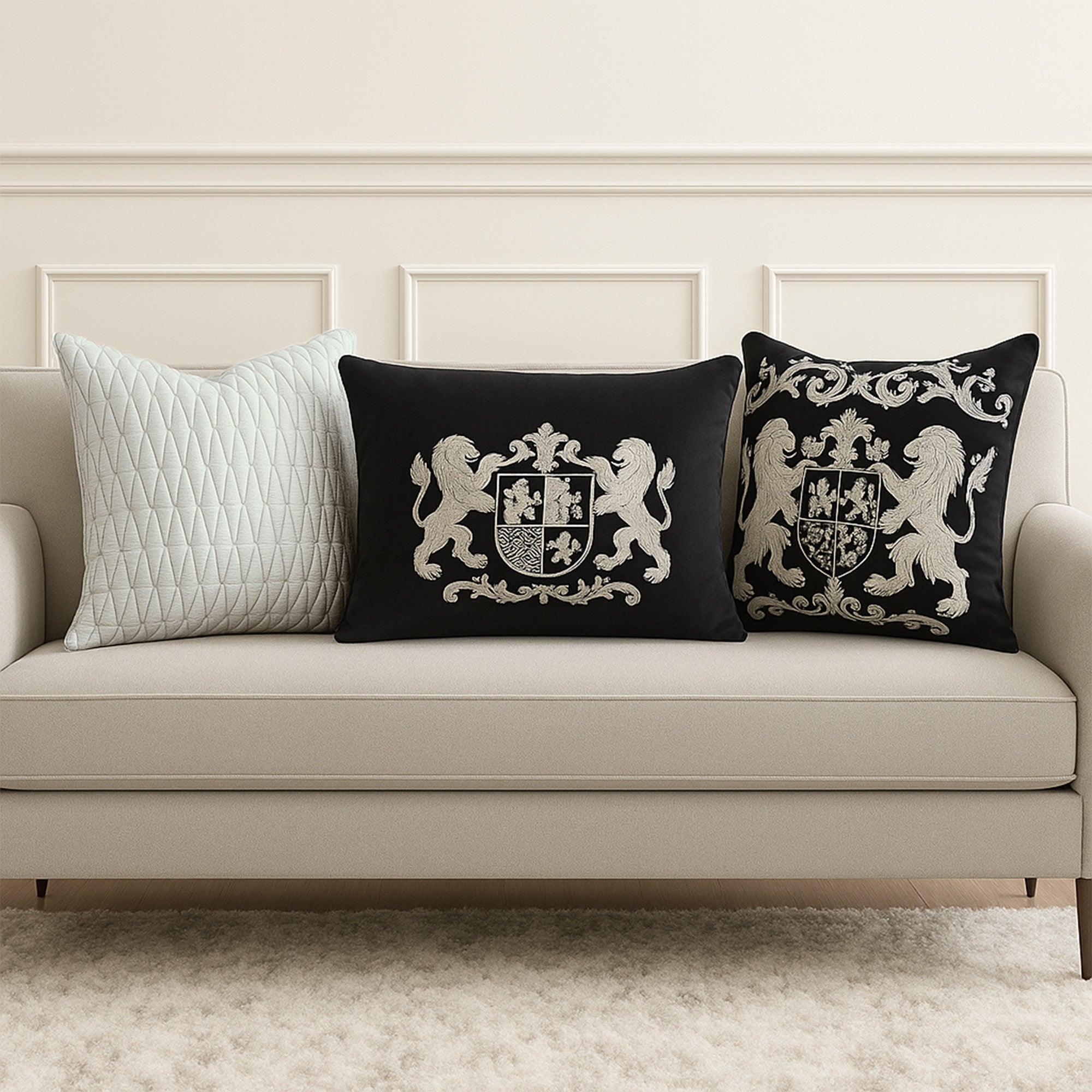 Black Dynasty Cushion Cover
