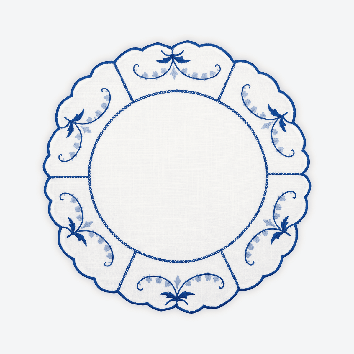 Blue Porcelain Garden Placemat, Set of 4