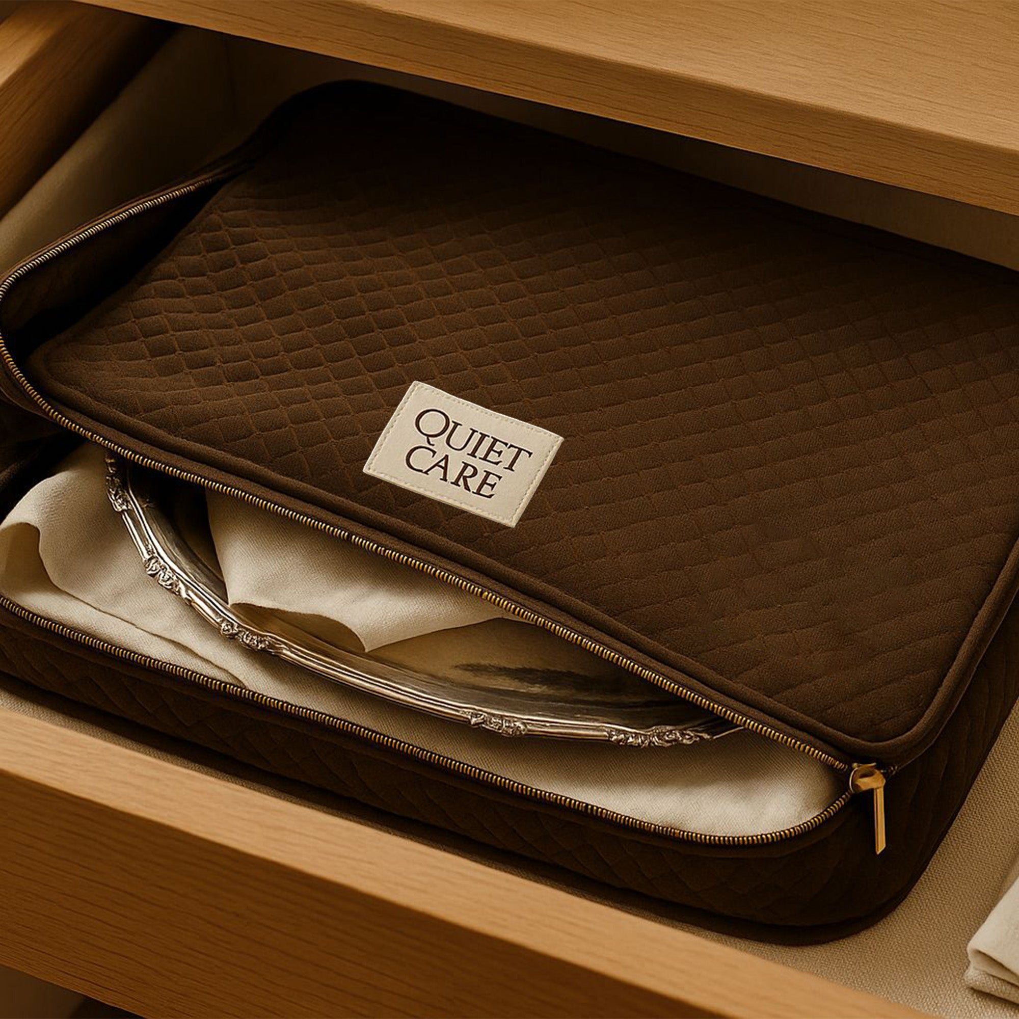 Brown Luxe Tray Cover , Rectangle