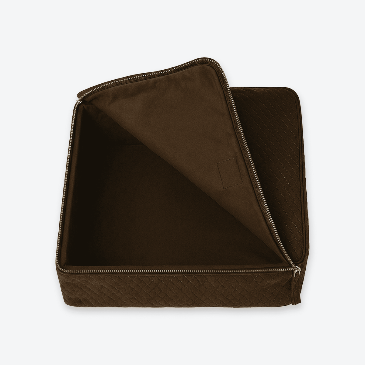 Brown Luxe Tray Cover, Rectangle, open