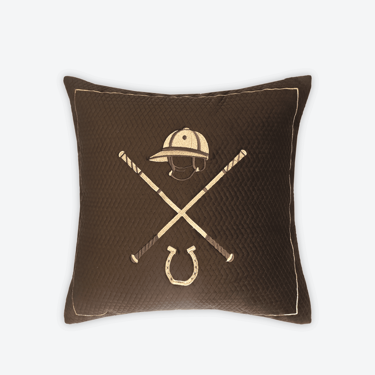 Brown Riding Club Cushion Cover
