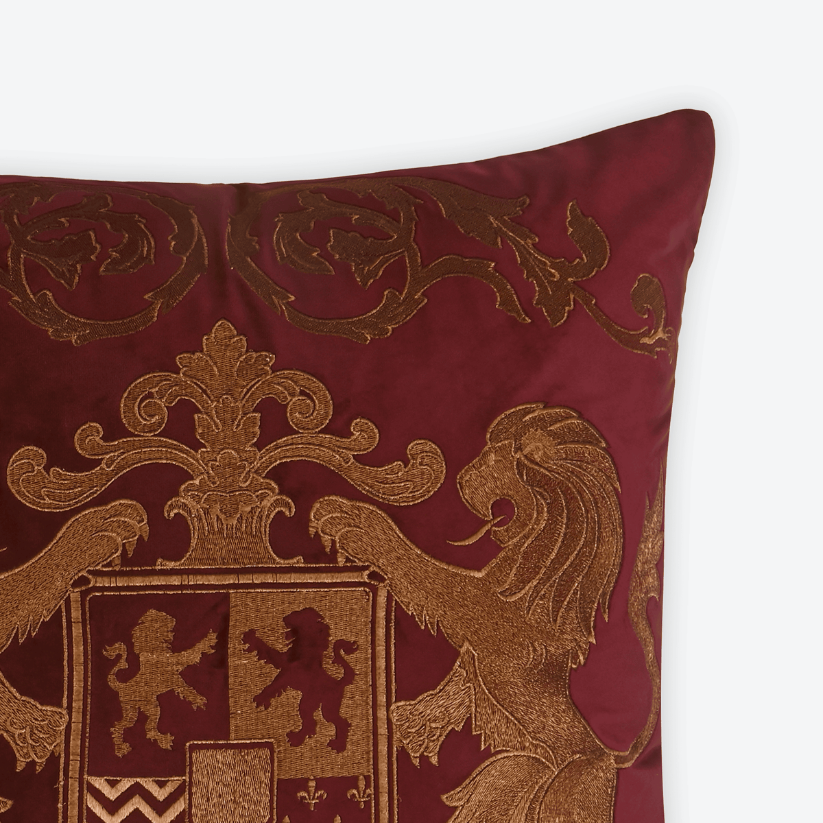 Burgundy Dynasty Cushion Cover, detail