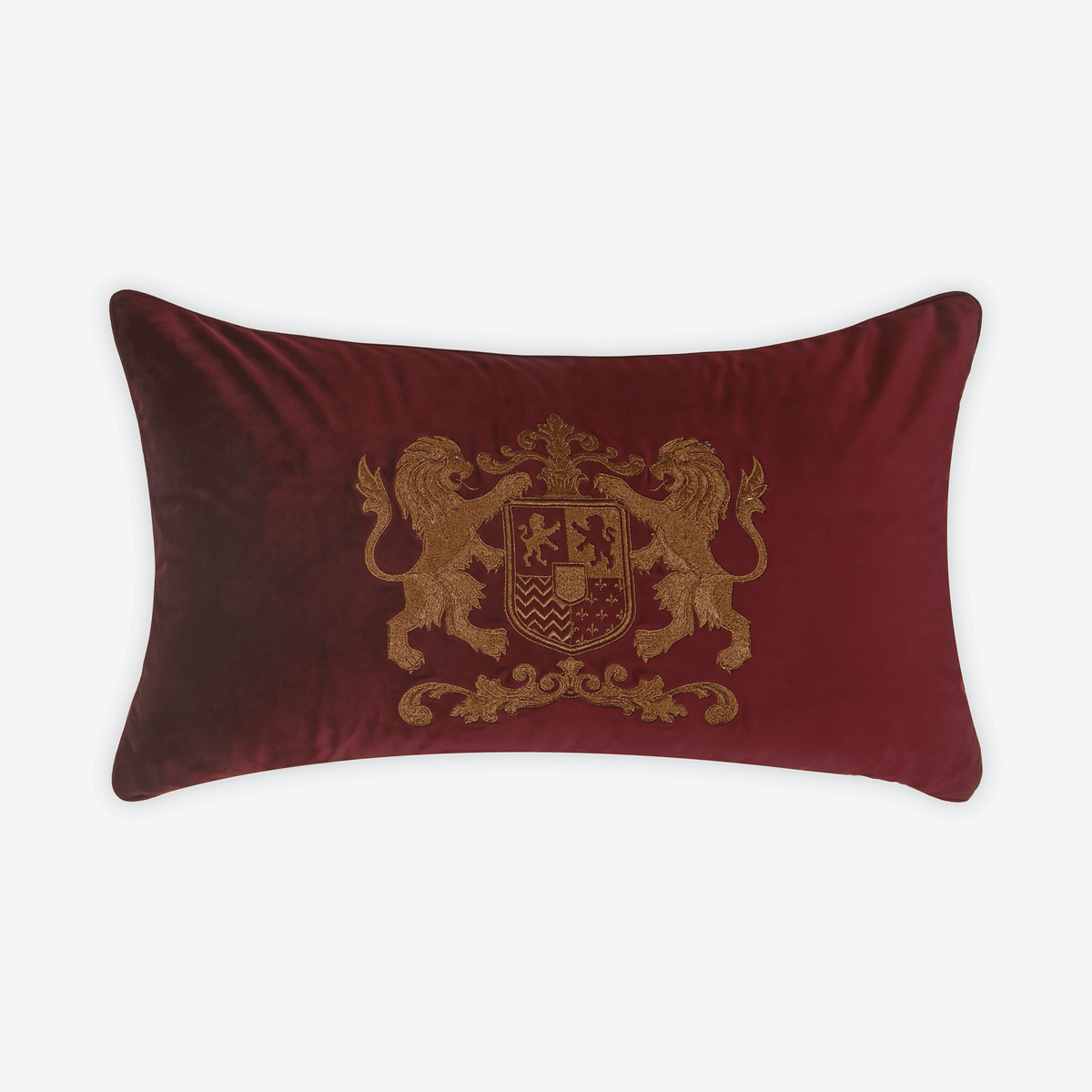 Burgundy Dynasty Lumbar Cushion Cover