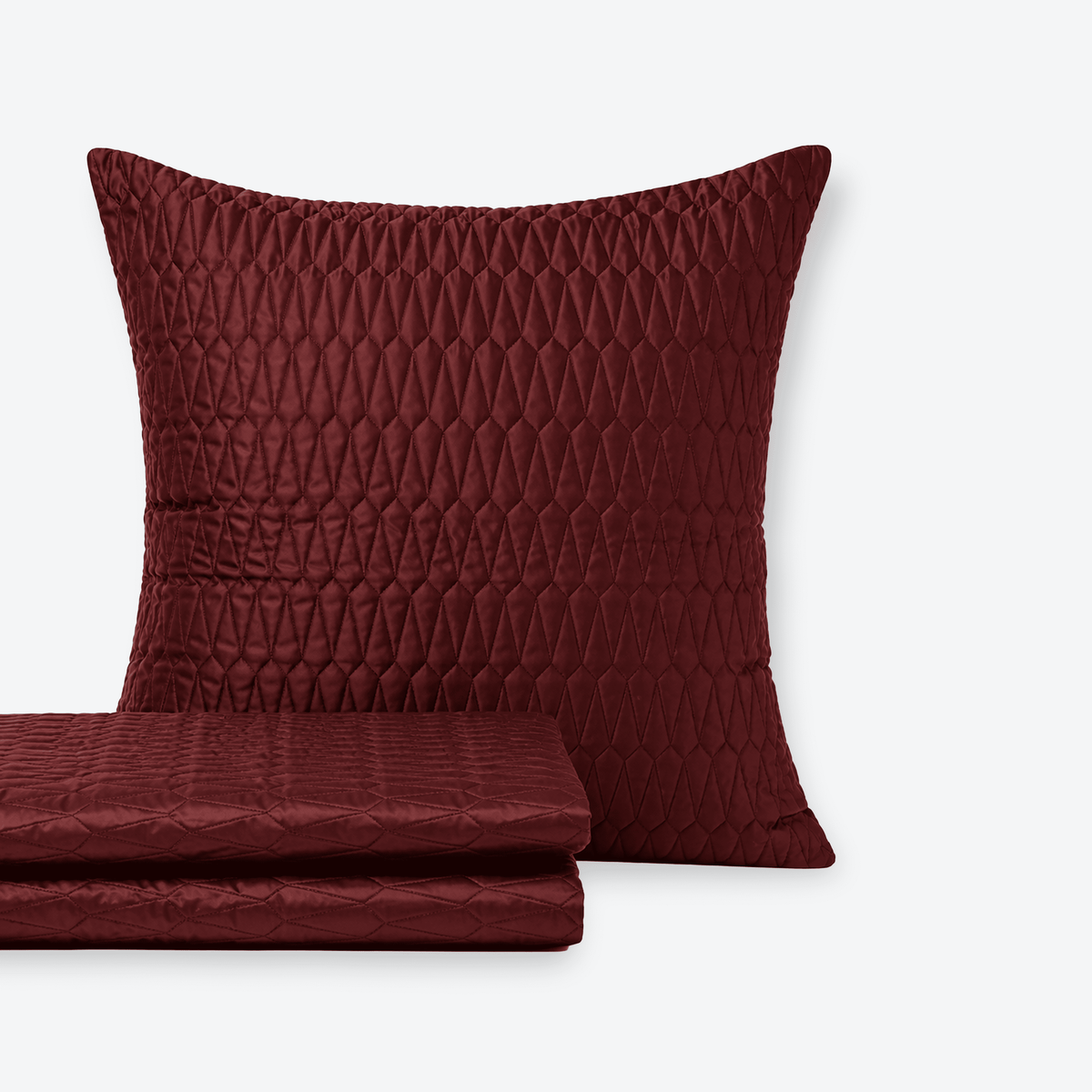 Burgundy Monaco Bedspread with matching Euro sham