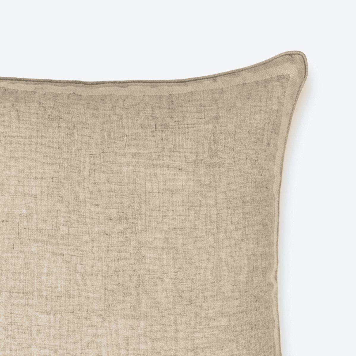 Natural & Ivory Outline Cushion Cover, close-up