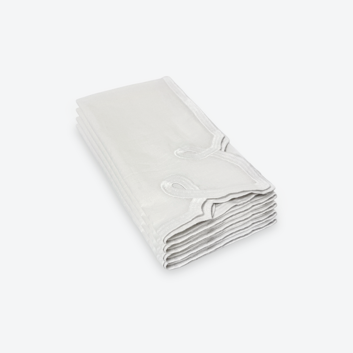 Ivory Soft Petal Edge Napkin, Set of 4, alternate view