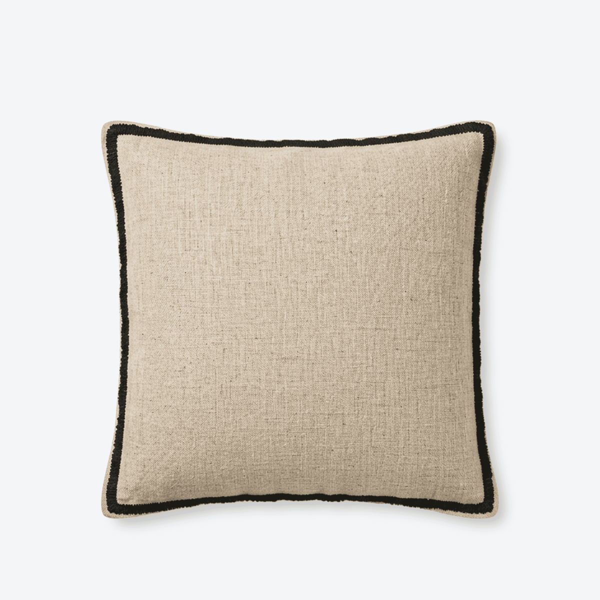 Natural & Black Outline Cushion Cover