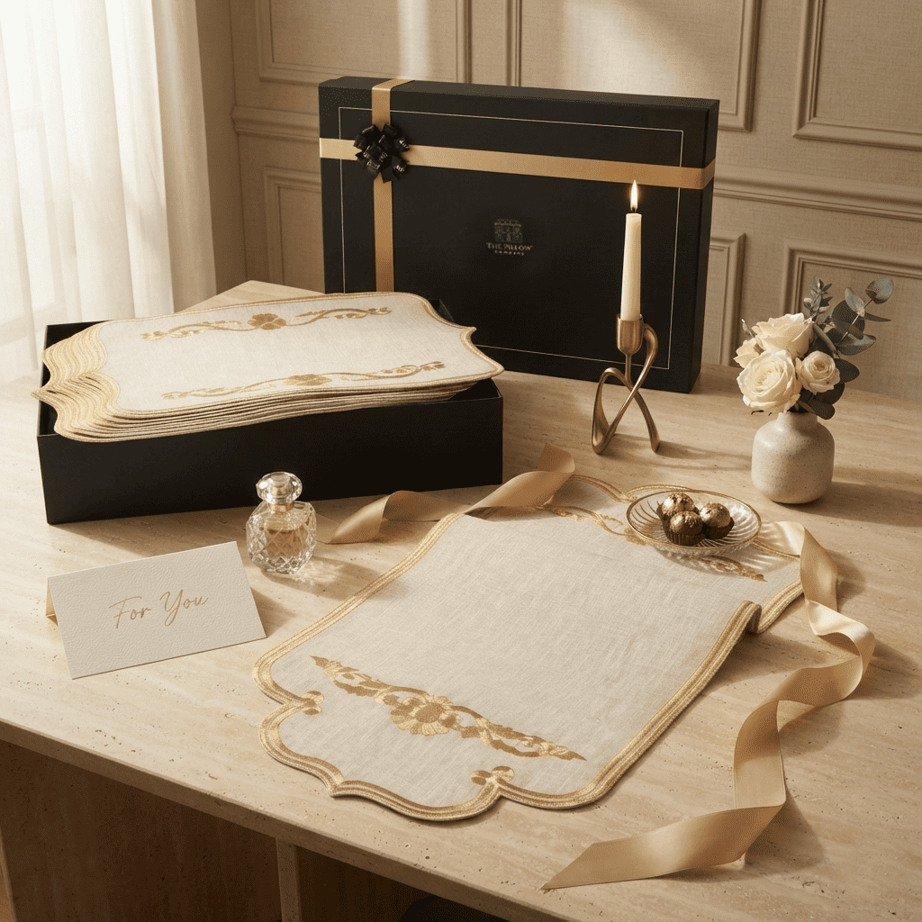 The Table Runner Set, Beige Regal, gift hamper