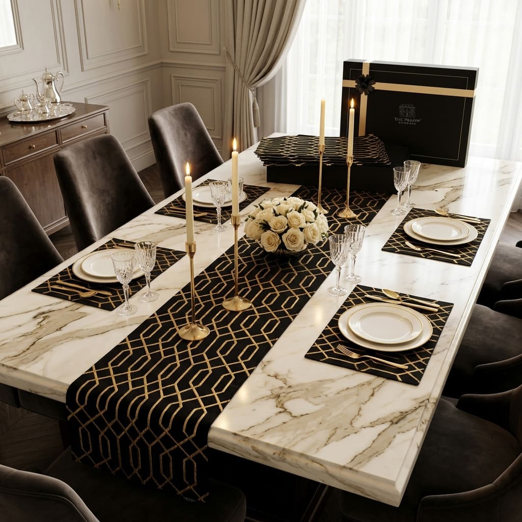The Table Runner Set, Black Gatsby, gift hamper, second view