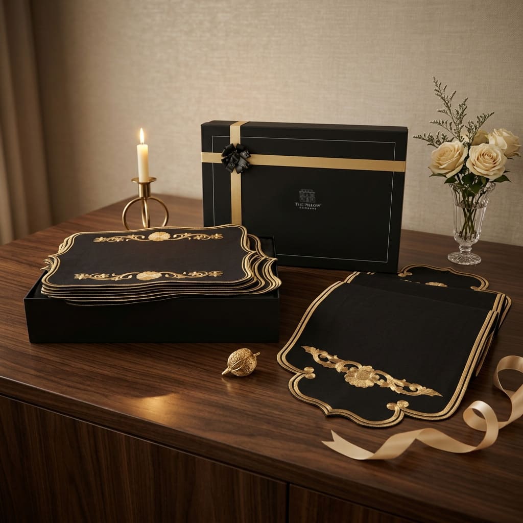The Table Runner Set, Black Regal, gift hamper