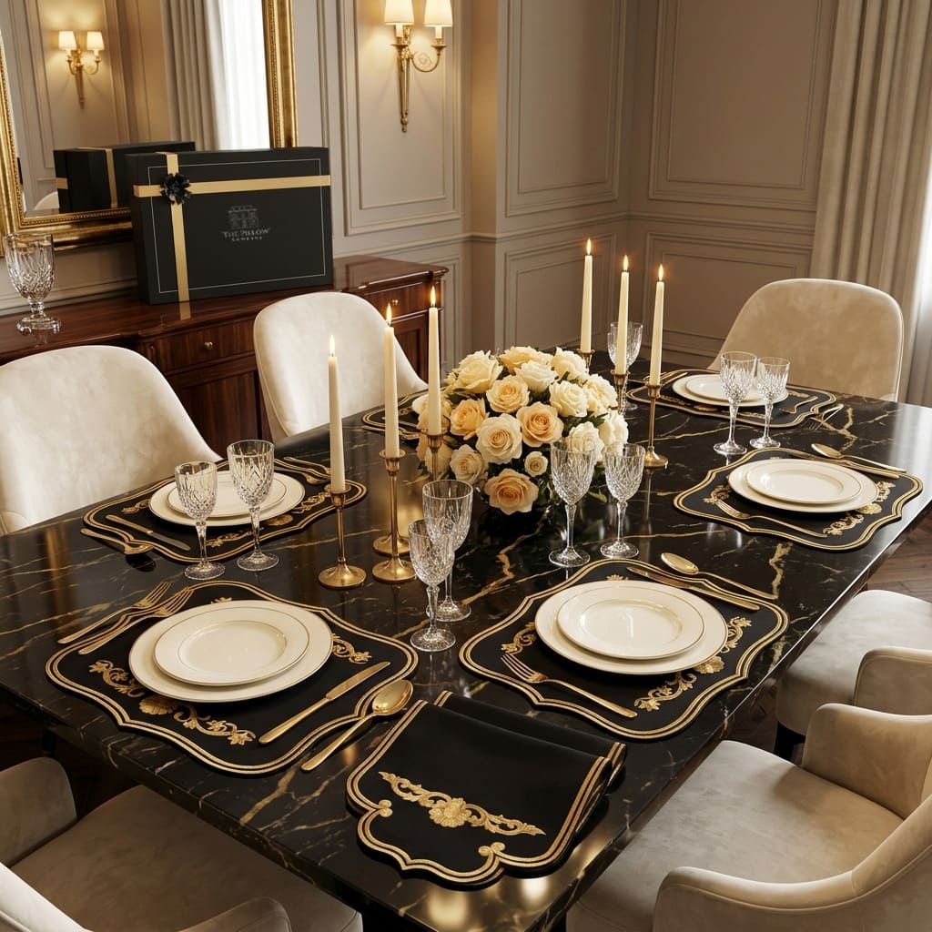 The Table Runner Set, Black Regal, gift hamper, second view