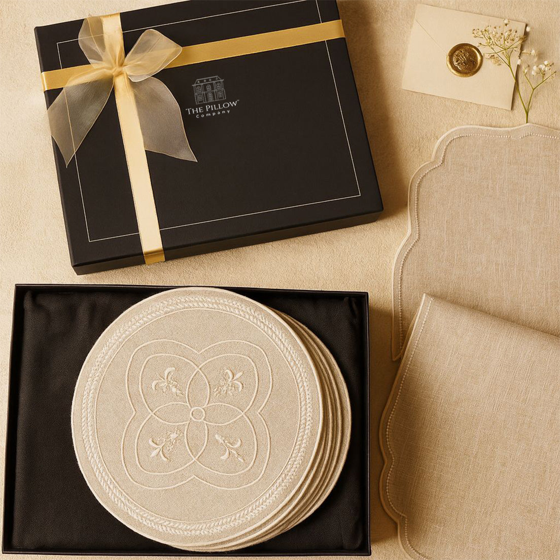 Trivets & Coasters in Beige- MDF, 10 cm