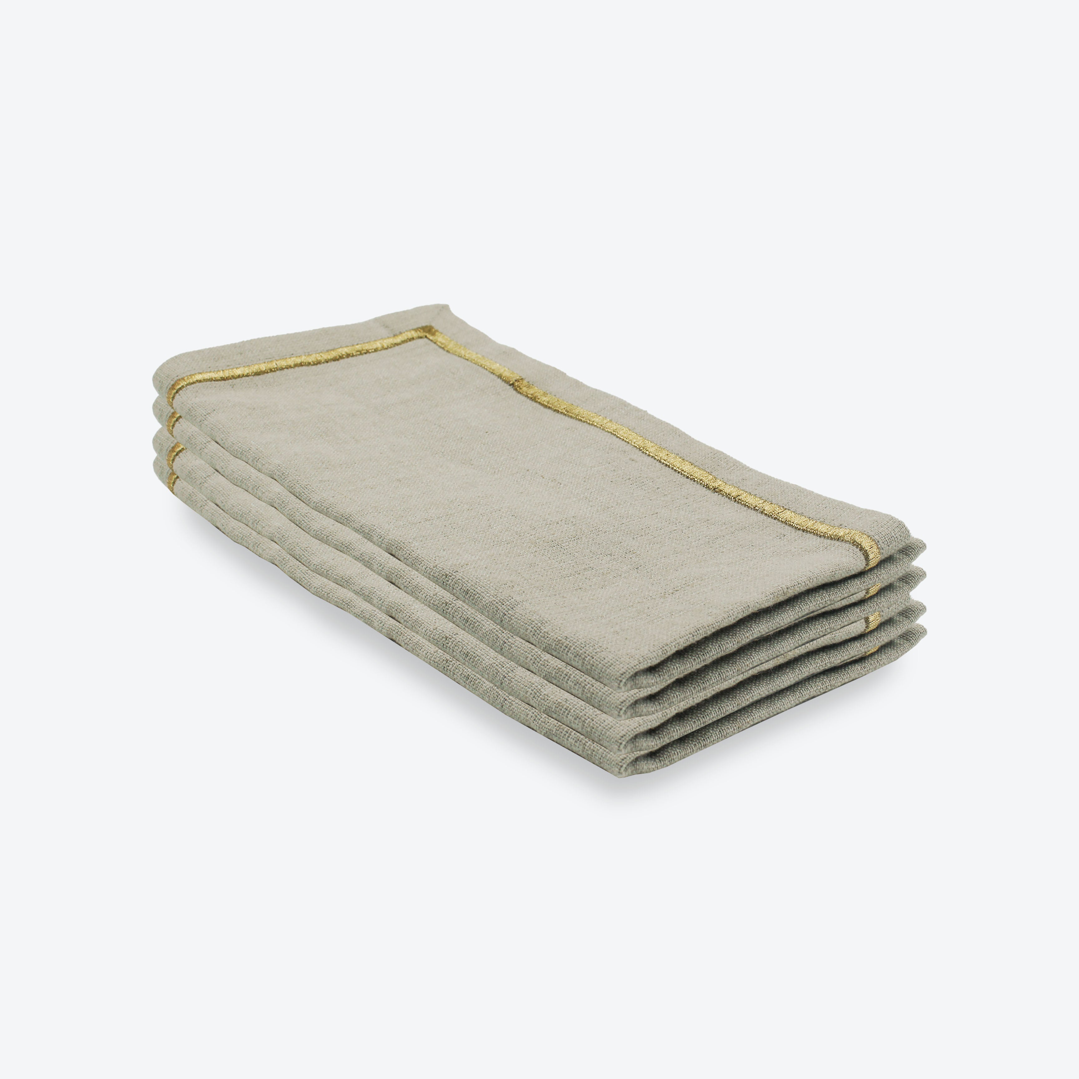 Napkins & Napkin Rings in Gold- Alloy, Standard Size