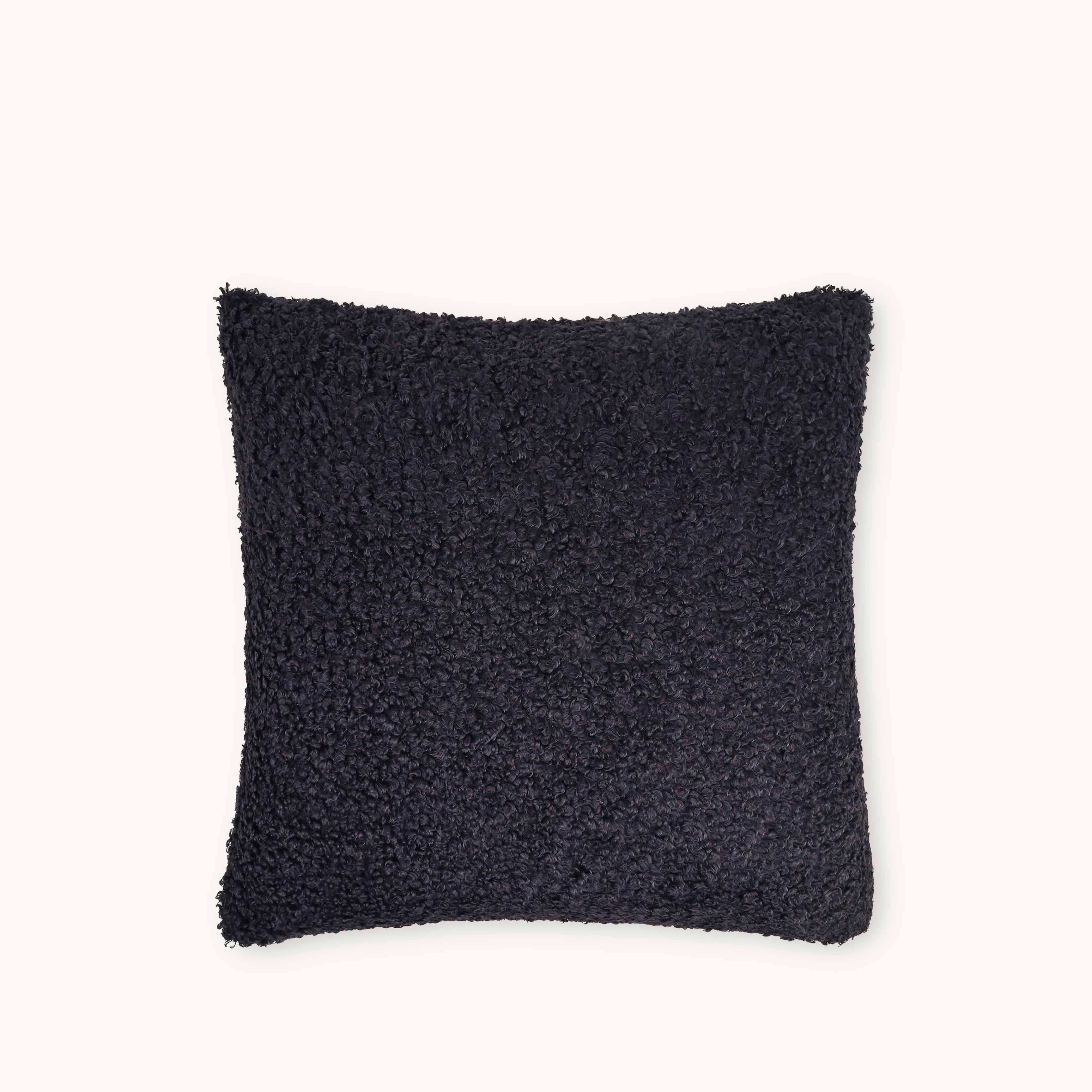 Black Soft Boucle Cushion Cover