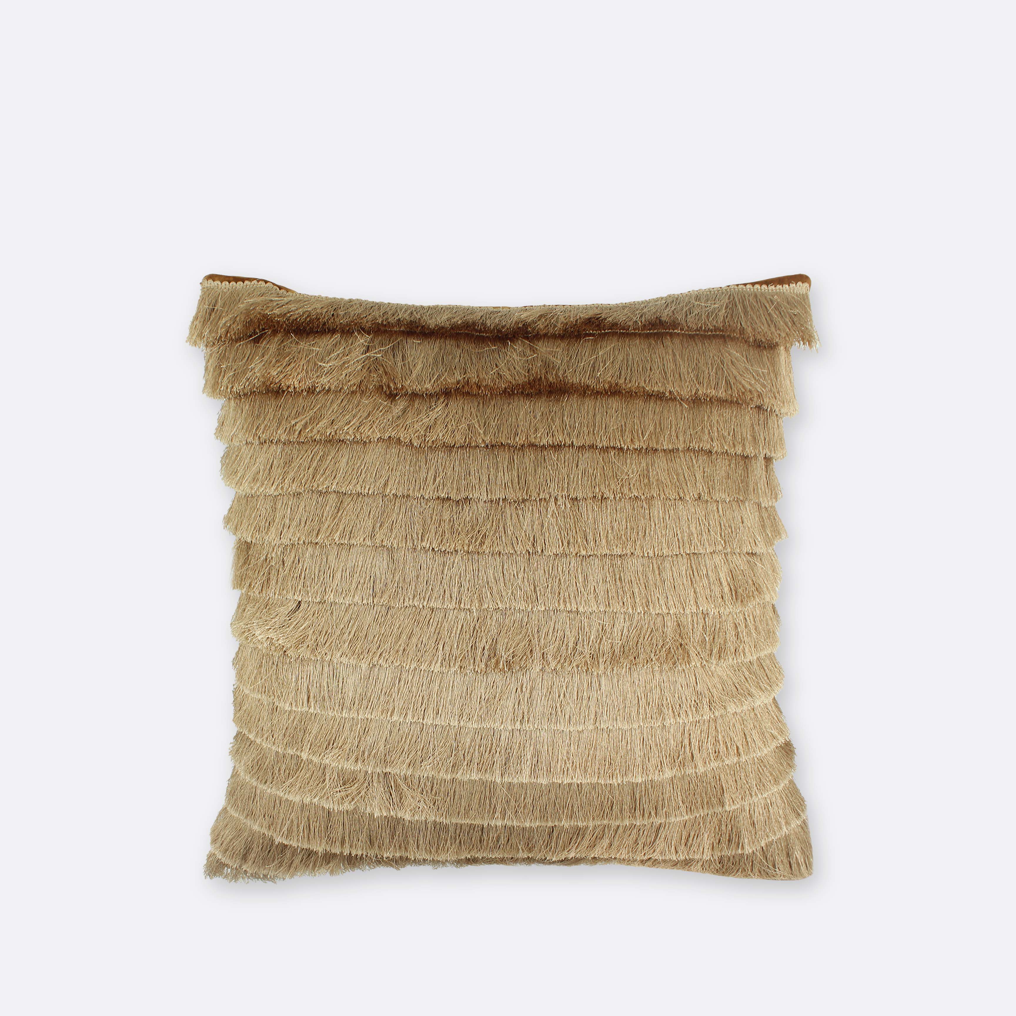 Gold Fringe Affair Cushion Cover