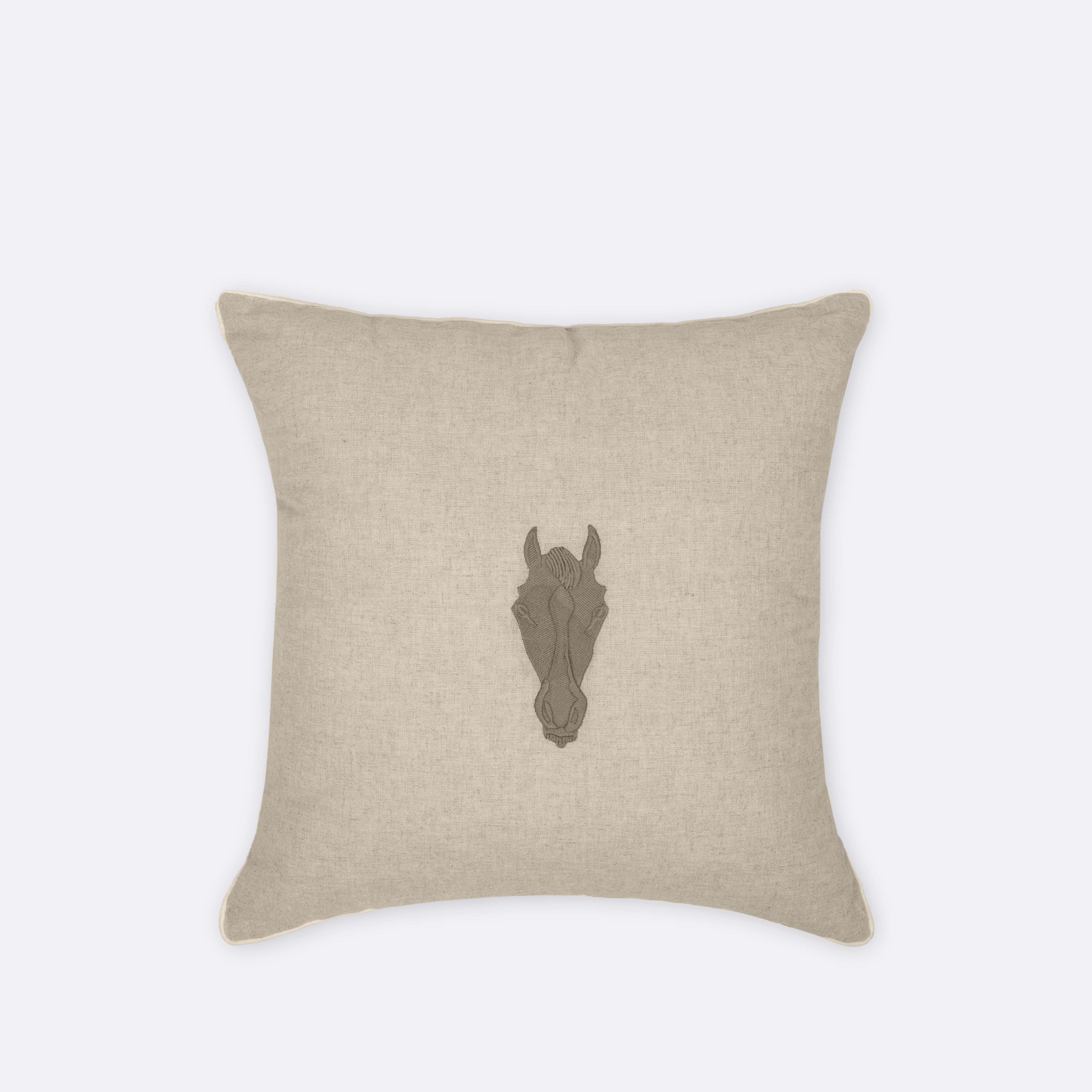 Decorative Cushions in Black- Cotton, 55 cm x 55 cm