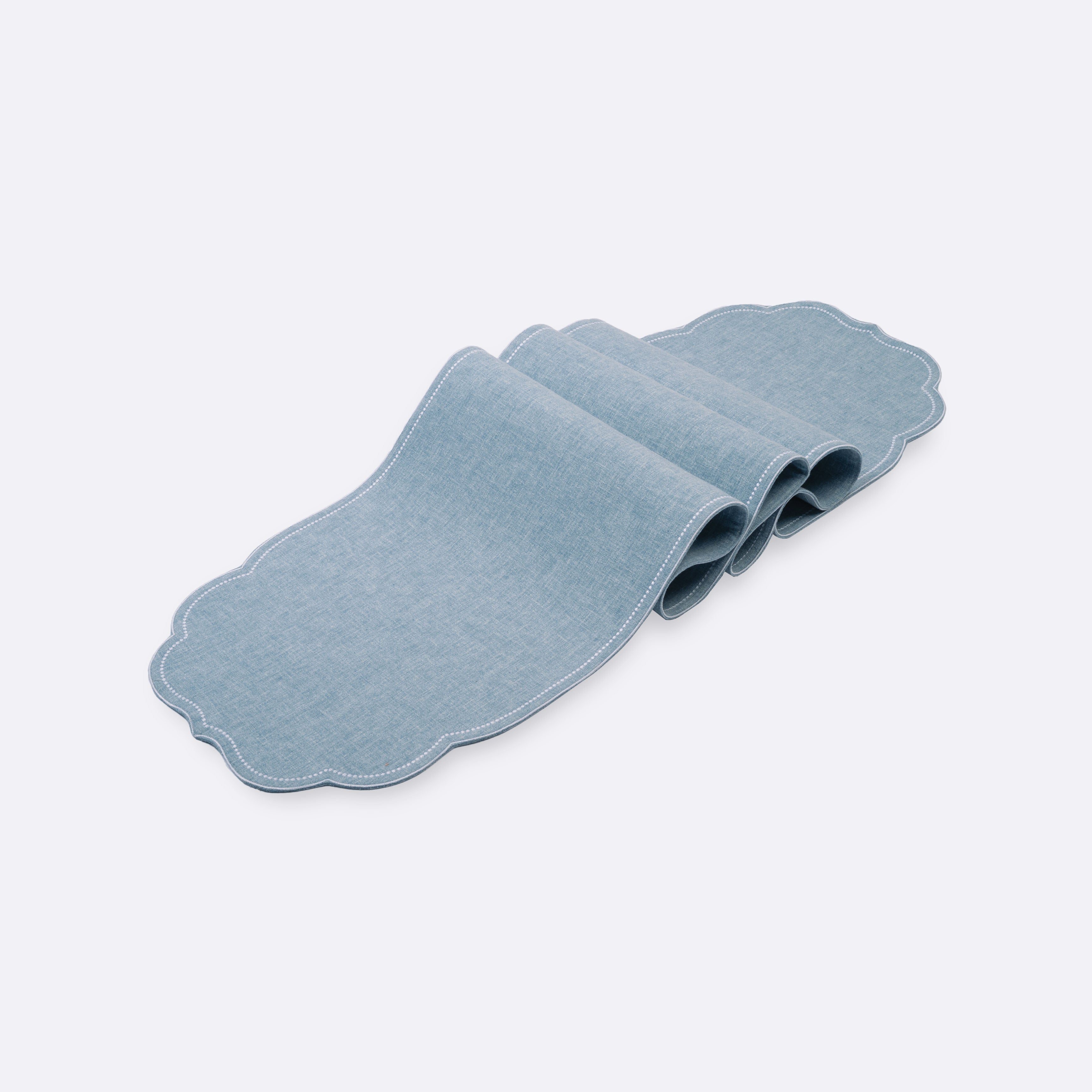 Napkins & Napkin Rings in Blue- Cotton Blend, Default Title