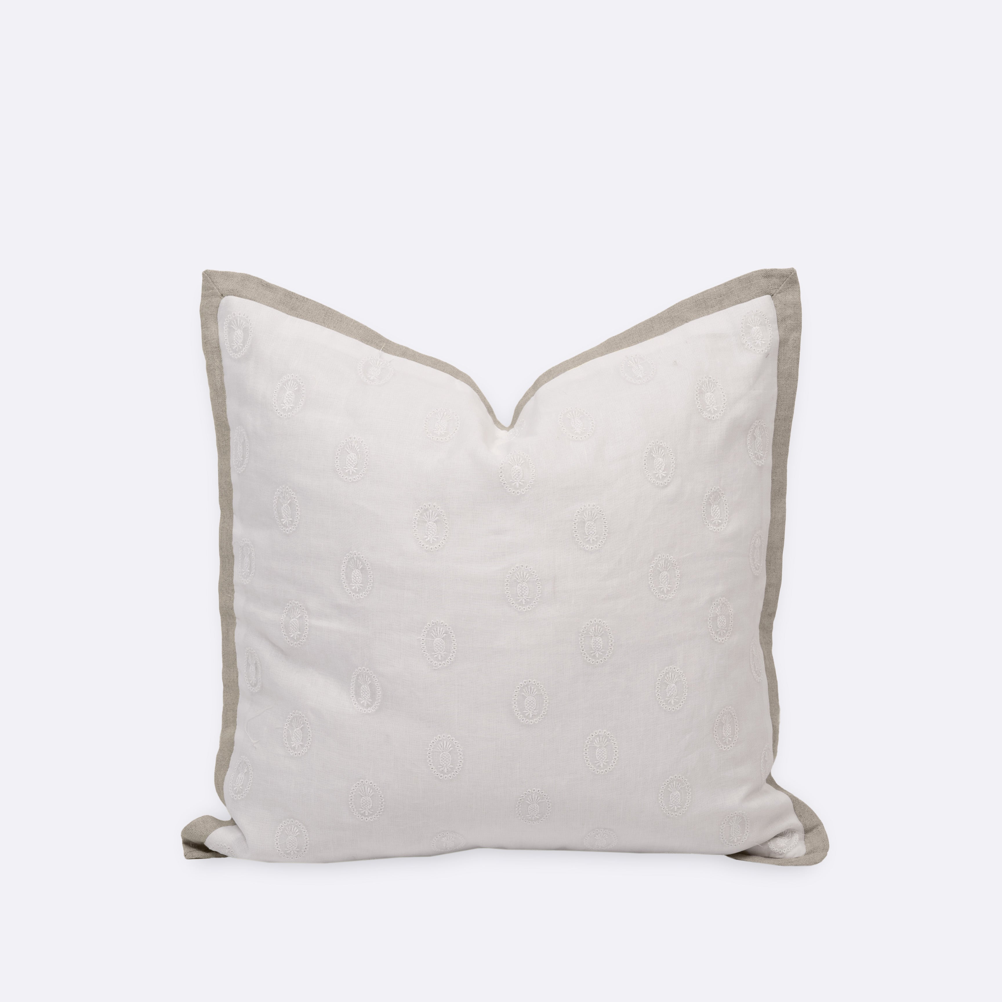 Decorative Cushions in Beige- Cotton, 45 cm x 45 cm
