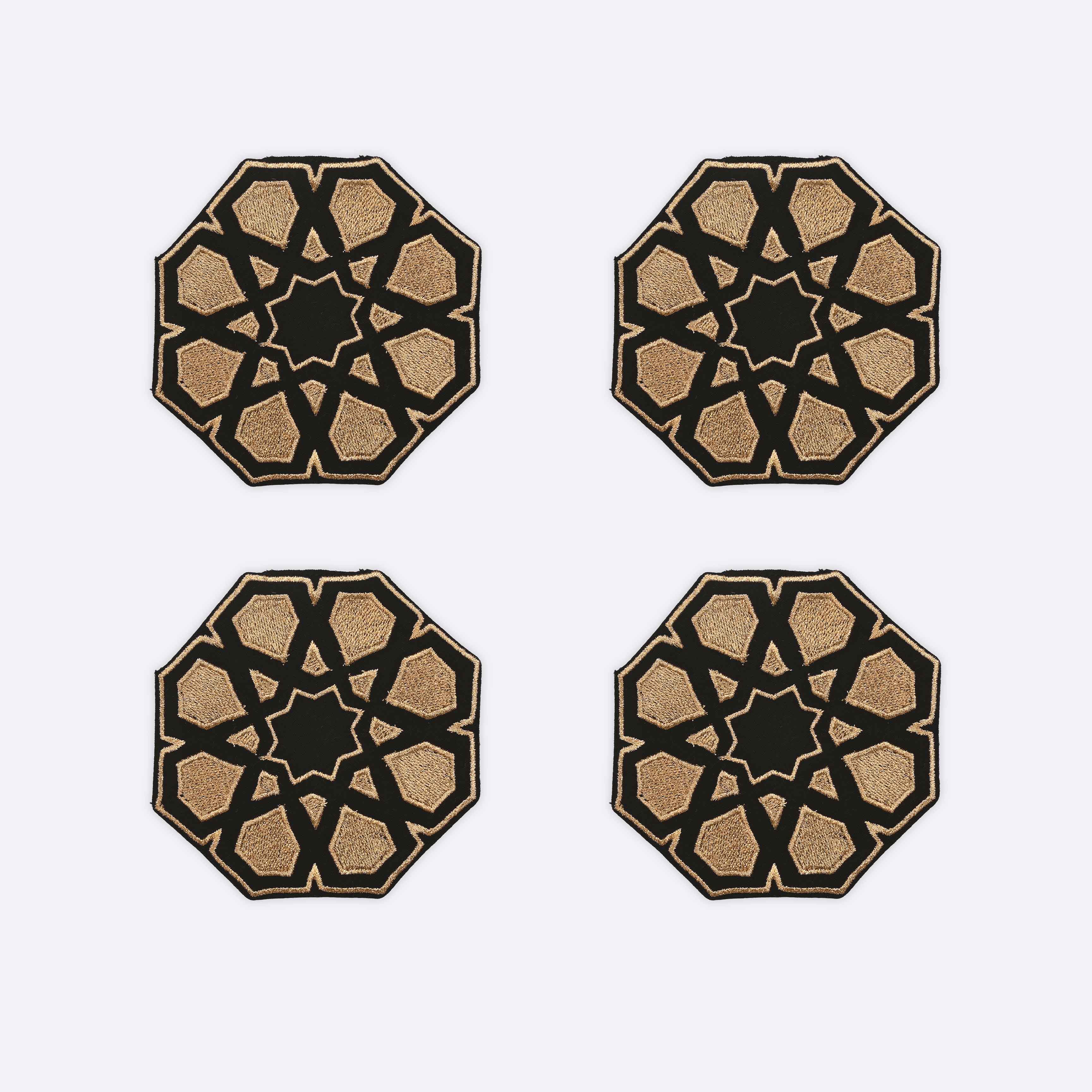 Placemats & Runners in Black- Cotton, 33 cm x 48 cm