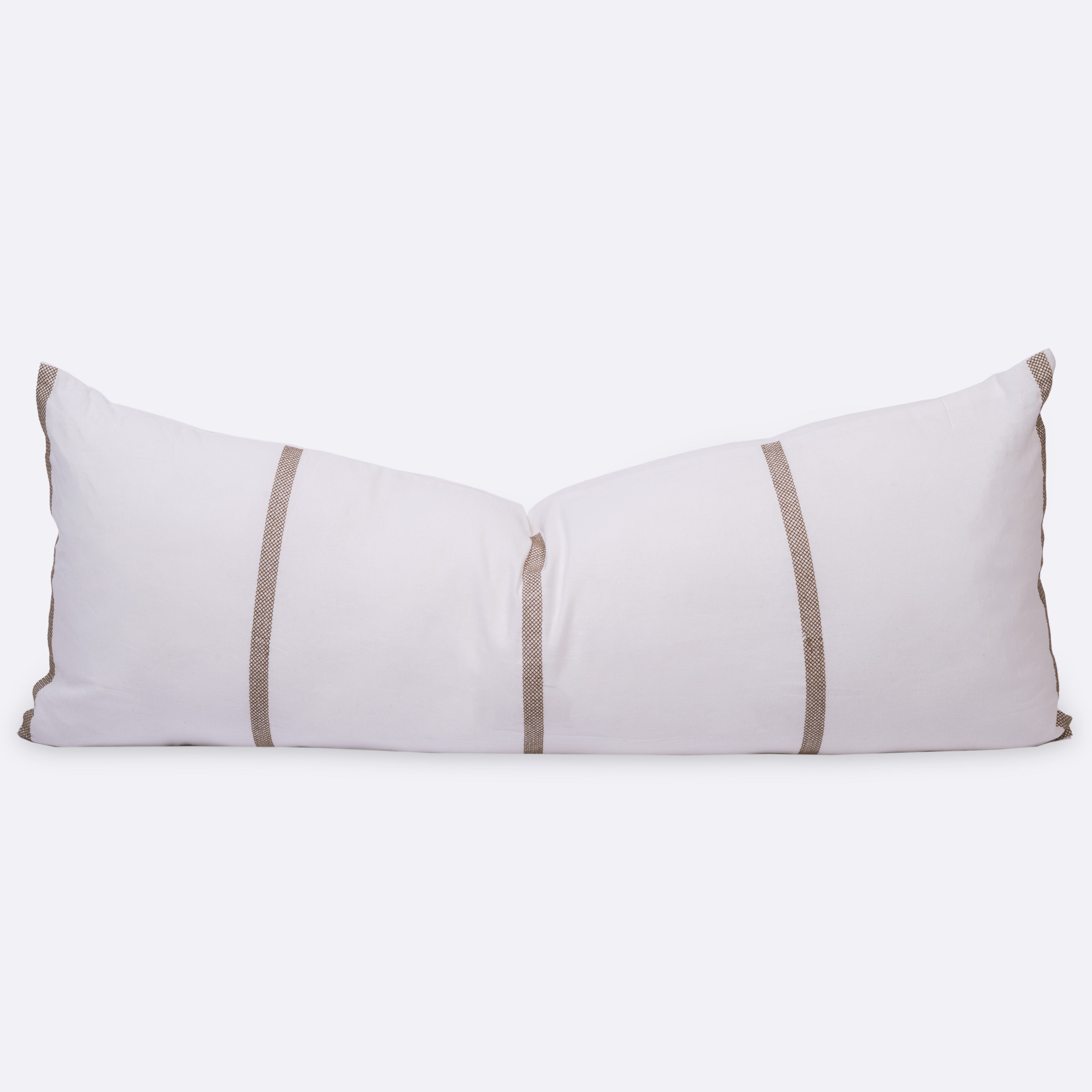 Decorative Cushions in Cream- Cotton Blend, 35 cm x 90 cm